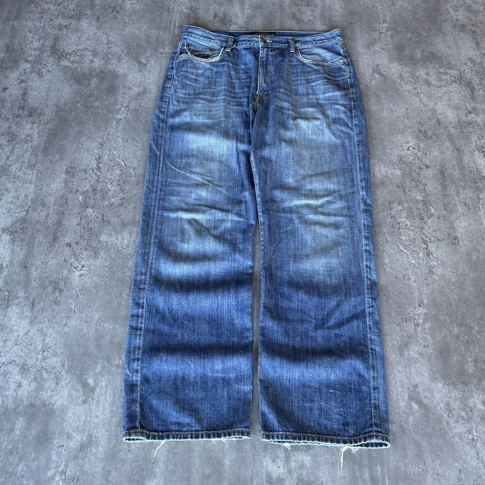 Lucky Brand × Vintage Lucky Brand Baggy Embroidered Denim Jeans Size US 36 / EU 52 - 2 Thumbnail
