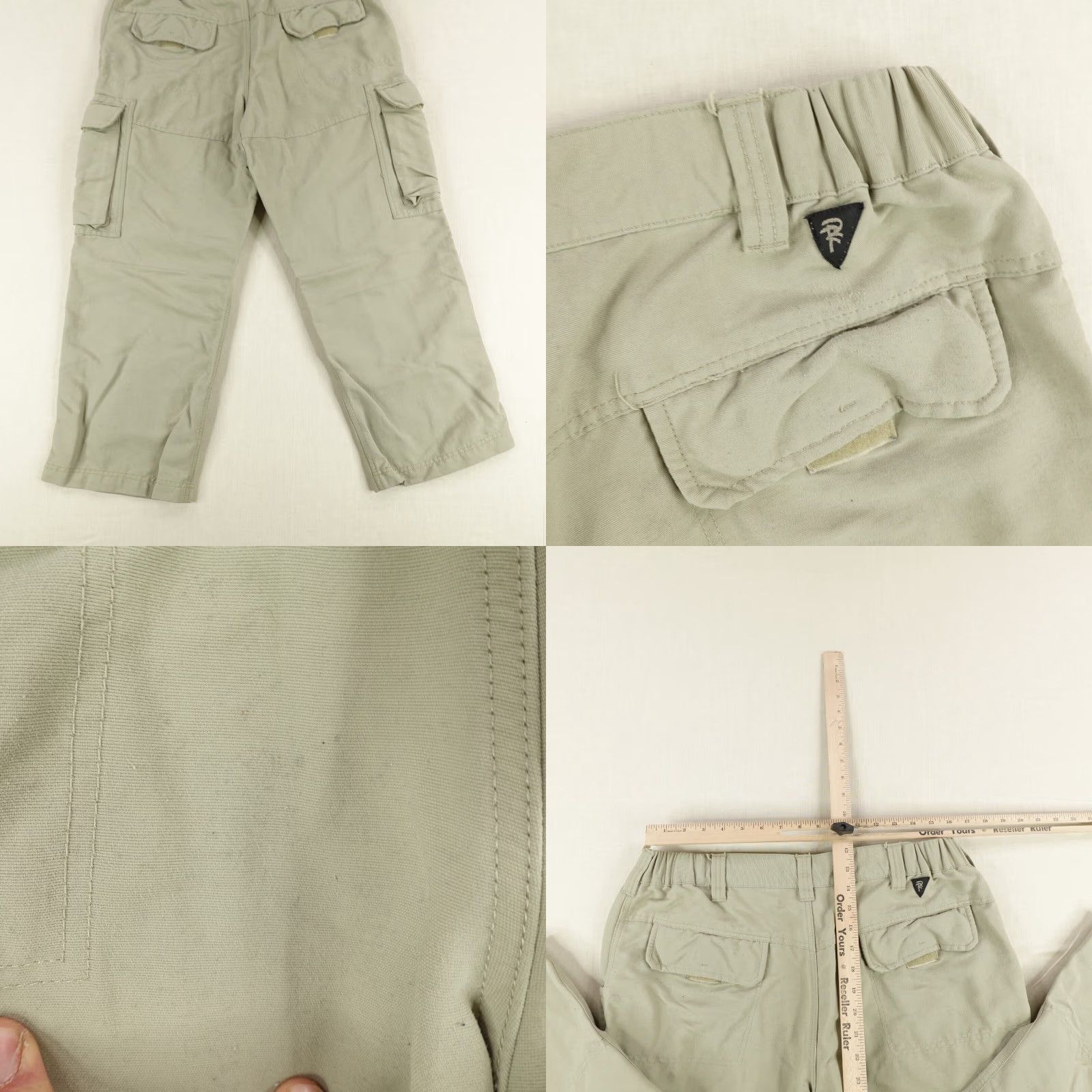 Rails VINTAGE Rail Riders Pants Mens Large Khaki Cargo Wide-Leg Outdoor Utility 26in Inseam Beige Navy Brand Mens Size US 32 / EU 48 - 8 Thumbnail