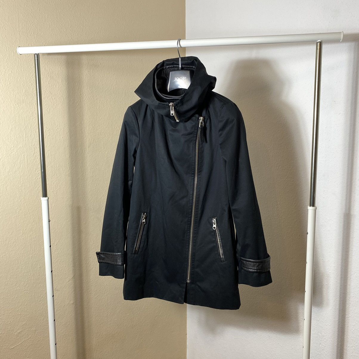 Mackage Leather Trim Canvas Jacket