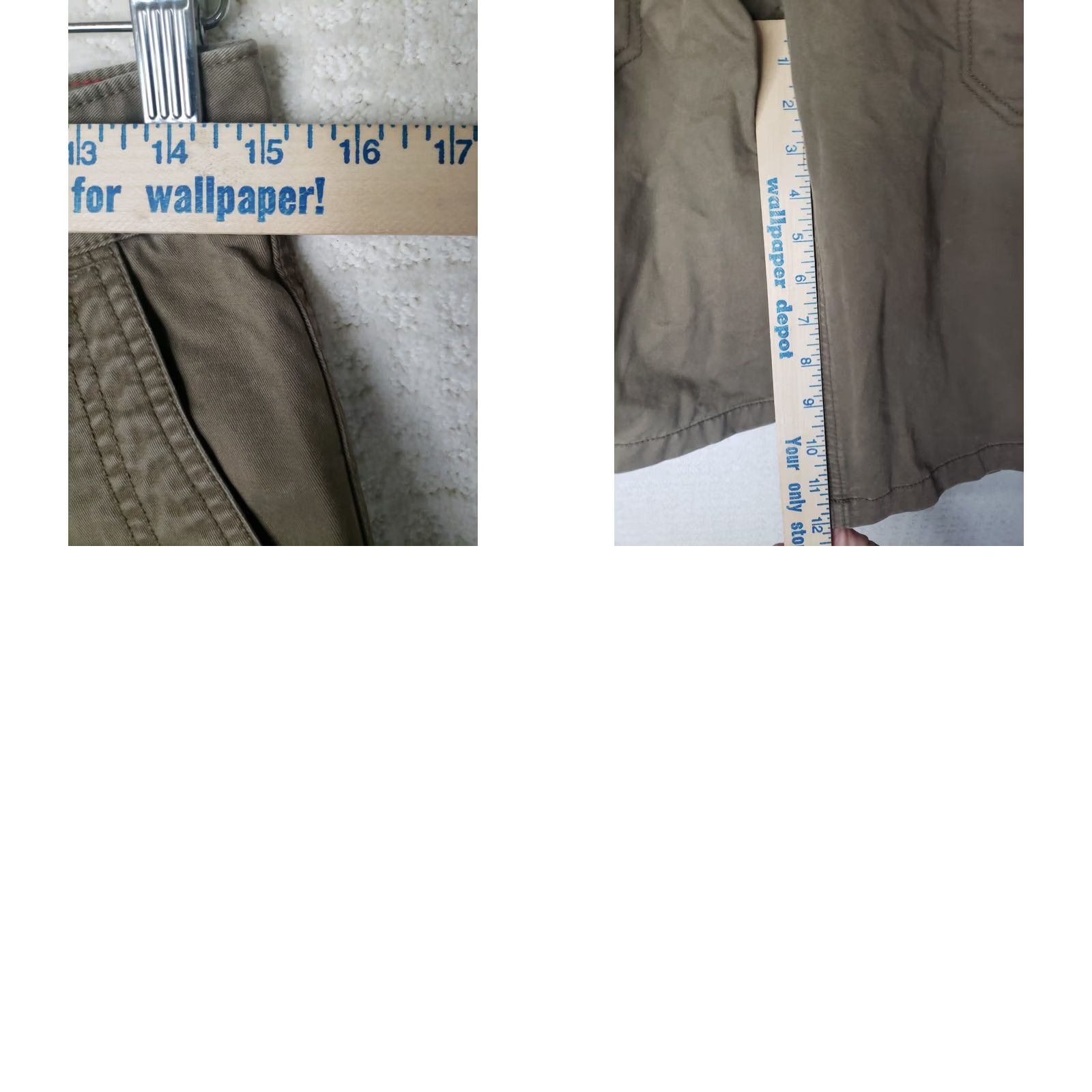 Old Navy Old Navy Cargo Shorts Mens 29 Tan Brown Twill 12 Inseam Casual Outdoor Cotton Zip Regular Flat Front Pocketed Size US 29 - 9 Thumbnail