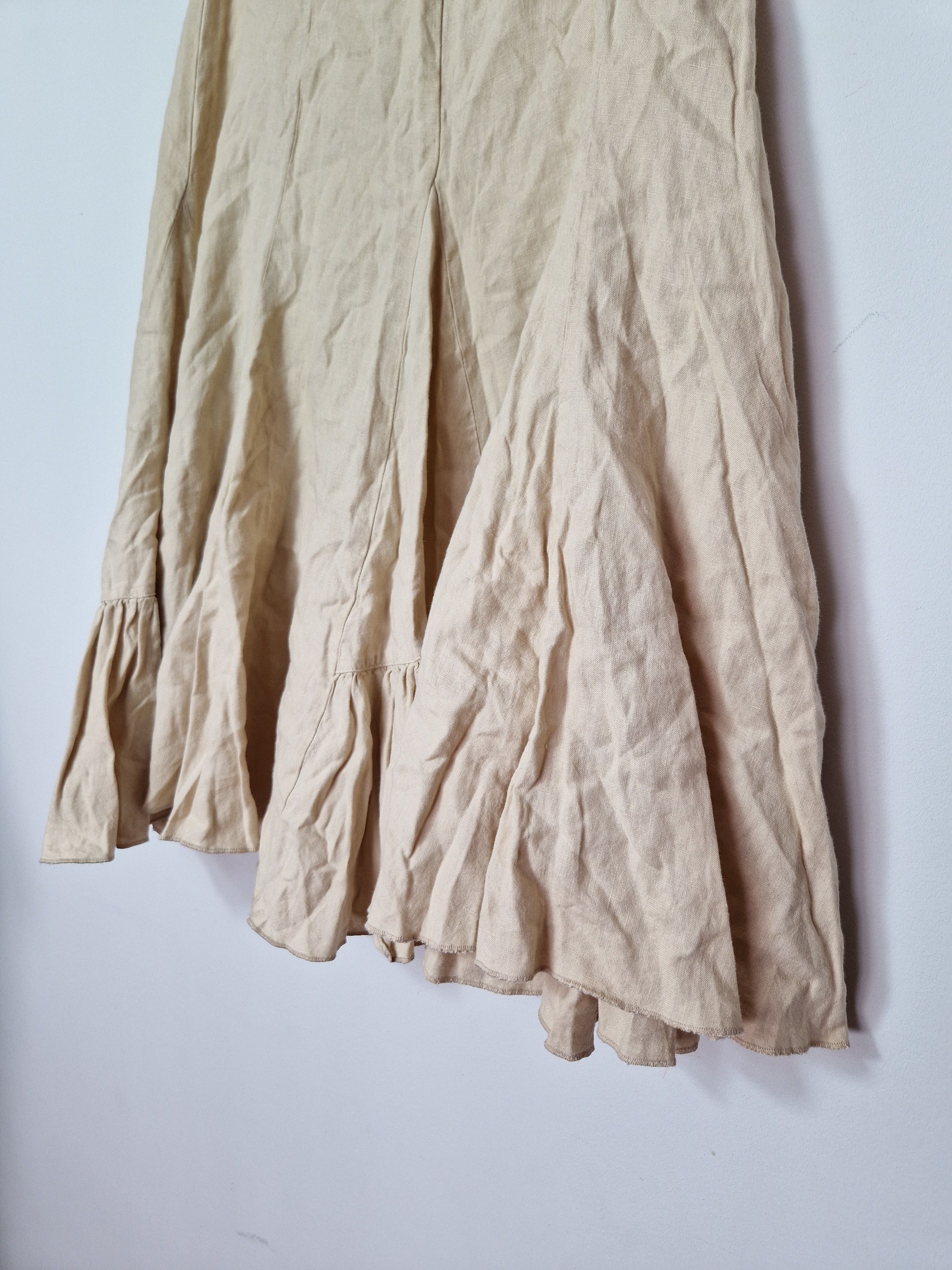 Vintage vintage amazing flared linen skirt avant garde japanese Size 28" / US 6 / IT 42 - 13 Thumbnail