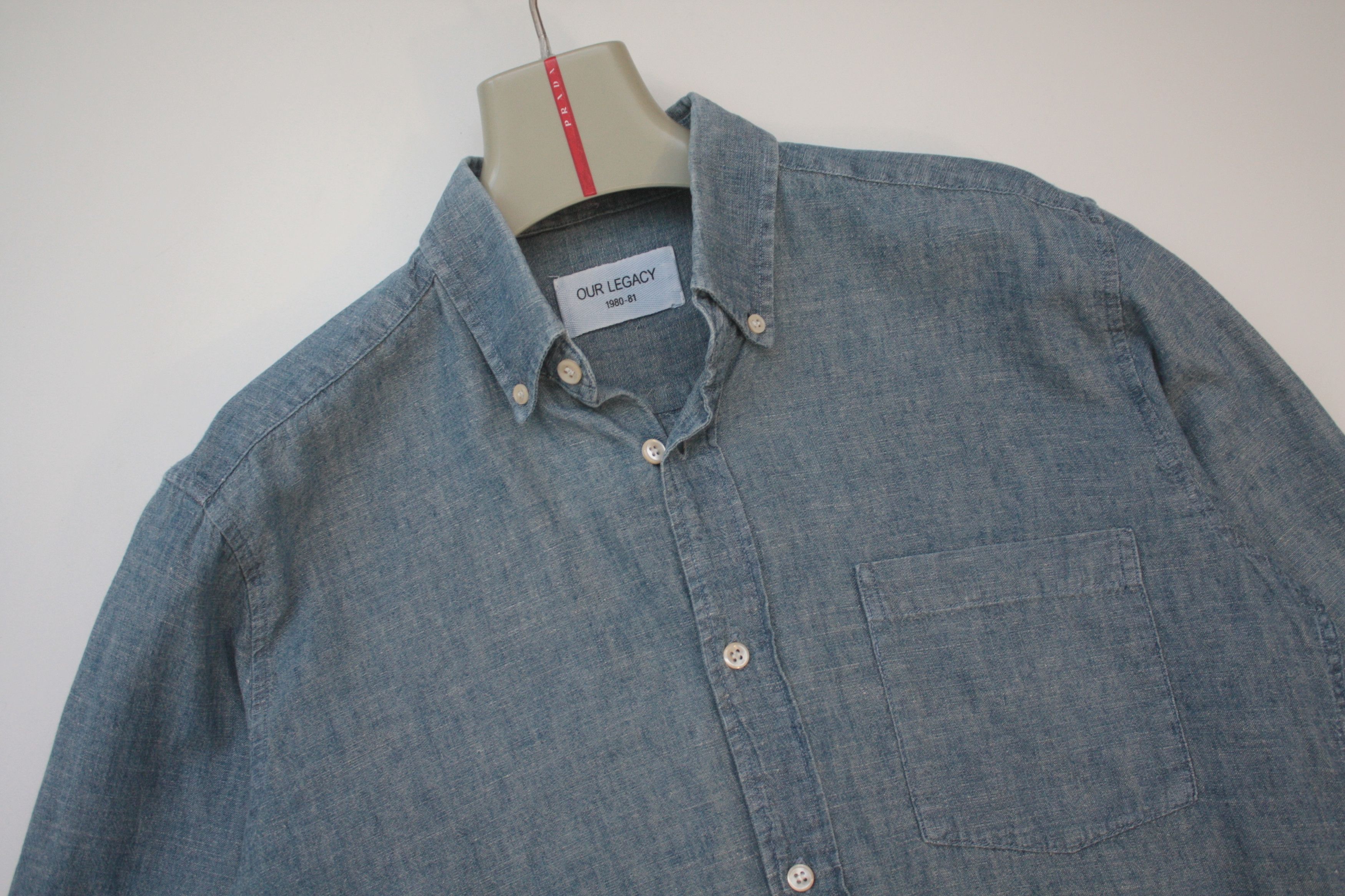 Our Legacy Our Legacy Blue Long Sleeve Shirt Men's Small Size US S / EU 44-46 / 1 - 1 Thumbnail