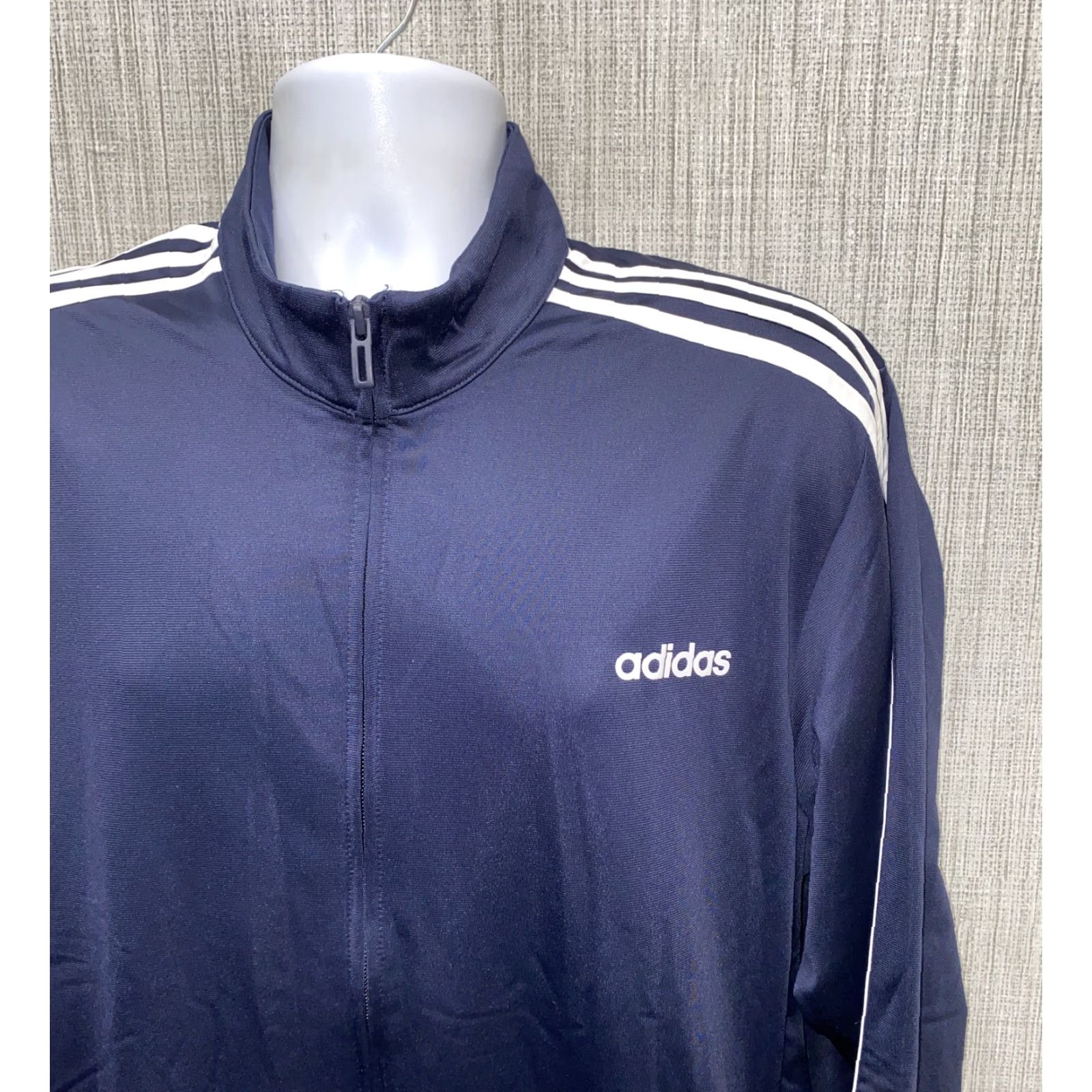 Adidas Adidas Track Jacket Mens Full Zip Blue/White Size L Regular/Adult Men 24 In Armpit Size US L / EU 52-54 / 3 - 2 Thumbnail