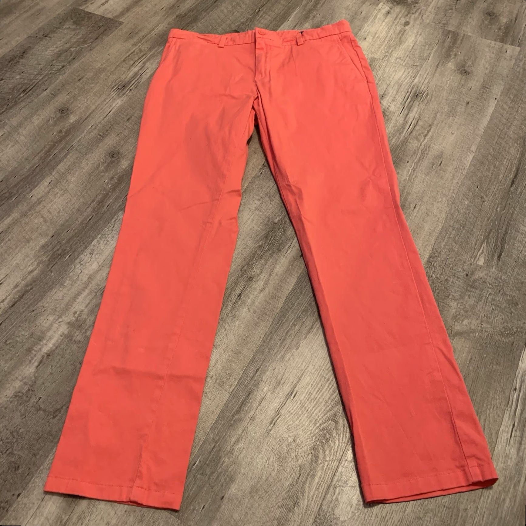 Vineyard Vines Vineyard Vines Breaker Pants Mens Slim 34x32 Chino Pink Coral 98% Cotton 2% Spandex Zip Front Regular Size US 34 / EU 50 - 7 Thumbnail