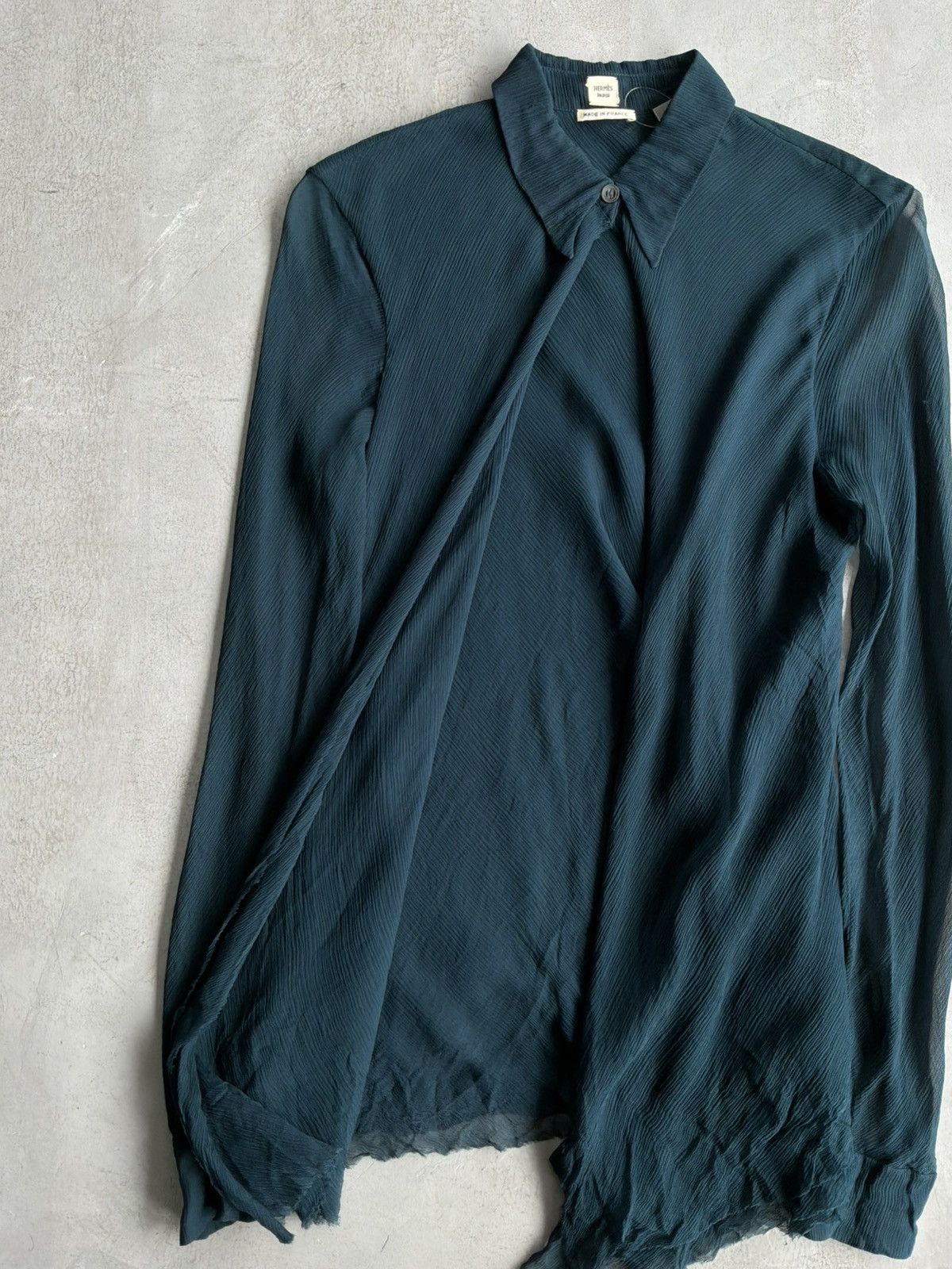 Hermes Hermes - Margiela Era - Double Layered Silk ButtonDress Size L / US 10 / IT 46 - 7 Thumbnail