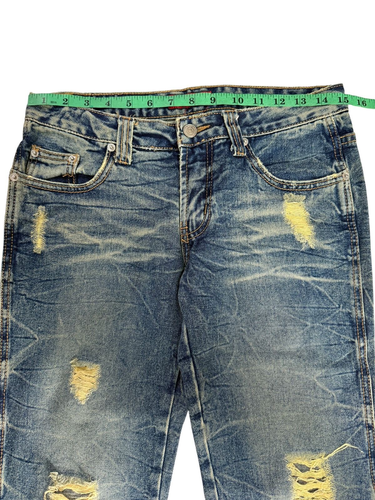 Japanese Brand Vintage Japanese World Bazaar Distressed Design Jeans Size US 29 - 9 Thumbnail