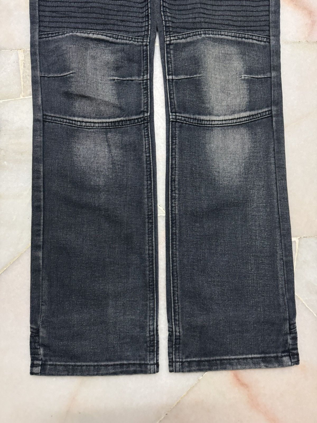 Japanese Brand 💥SLIM STRAIGHT BALMAIN INSPIRED BIKER DENIM JEAN BY JAPANESE Size US 31 - 8 Thumbnail