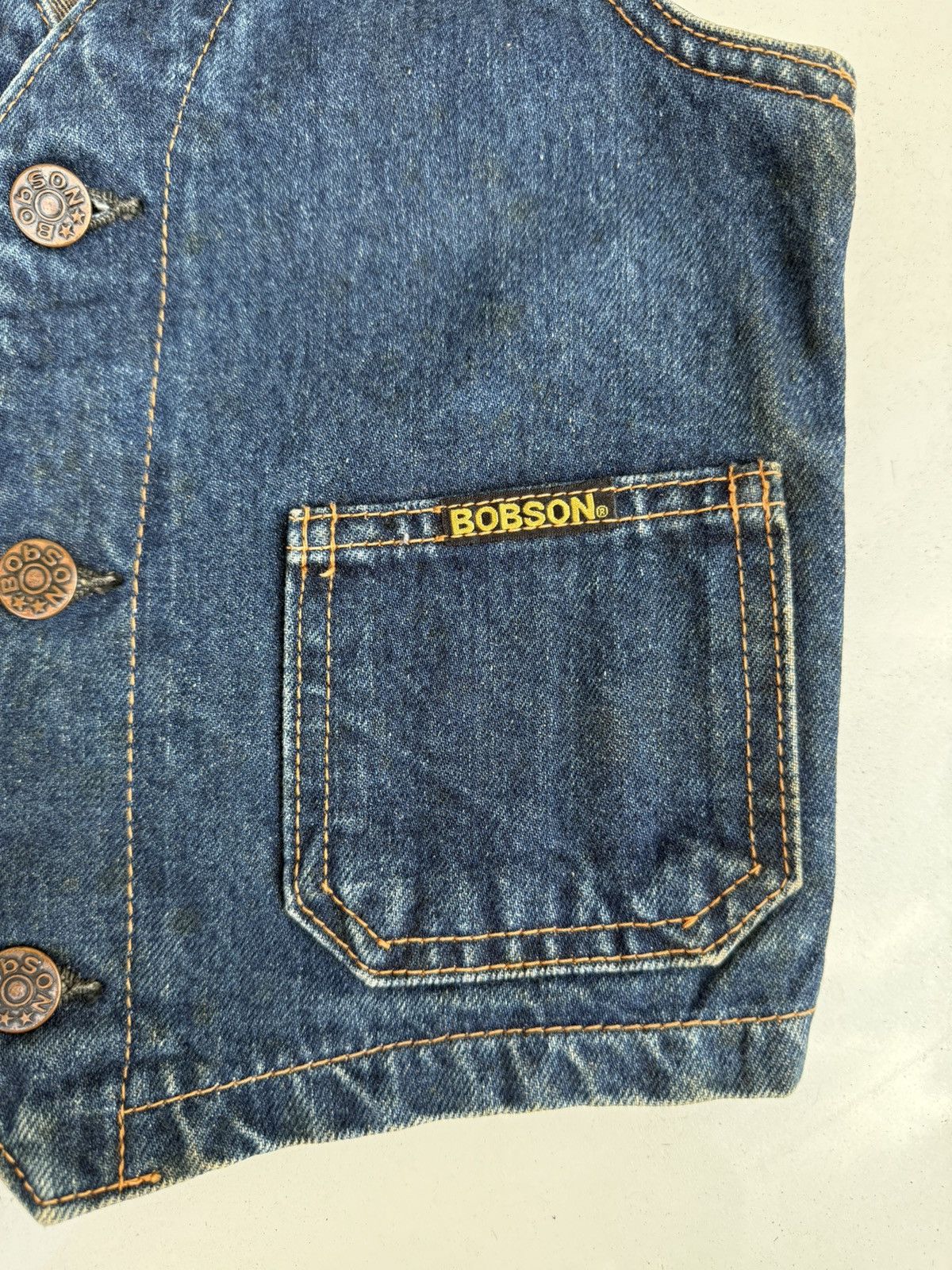 Vintage Vintage RARE 70s BOBSON Long Horn Toddler Denim Vest Size US XXS / EU 40 - 3 Thumbnail