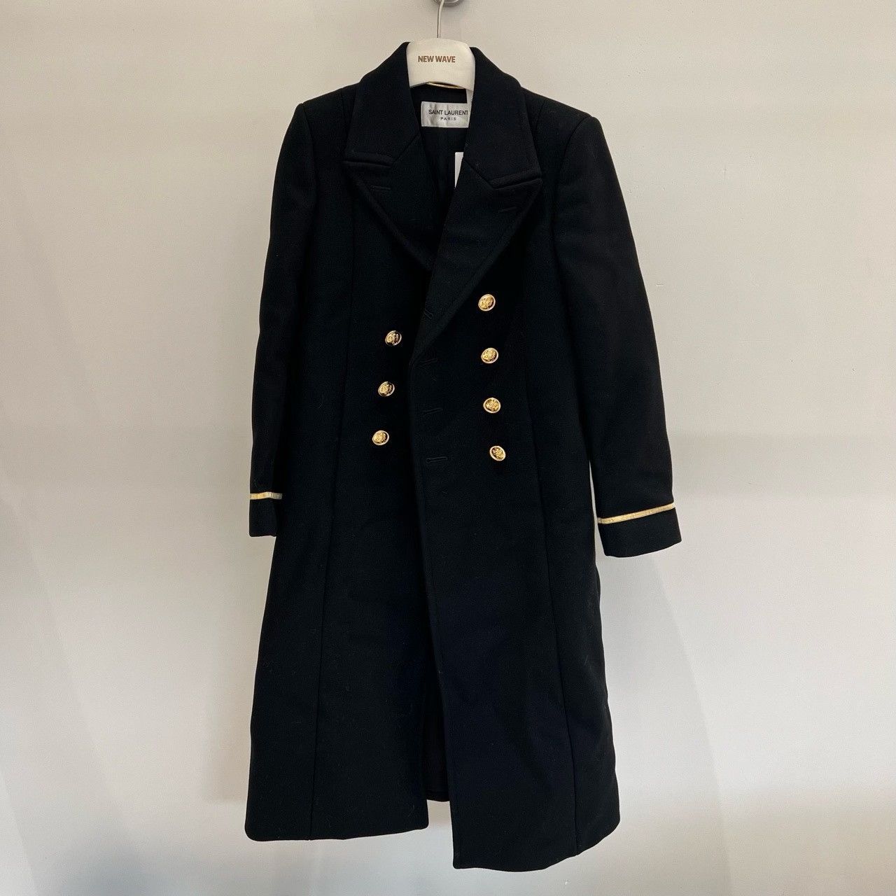 Saint Laurent Paris Saint Laurent YSL Runway Gold Button Wool Coat Size US M / EU 48-50 / 2 - 1 Thumbnail