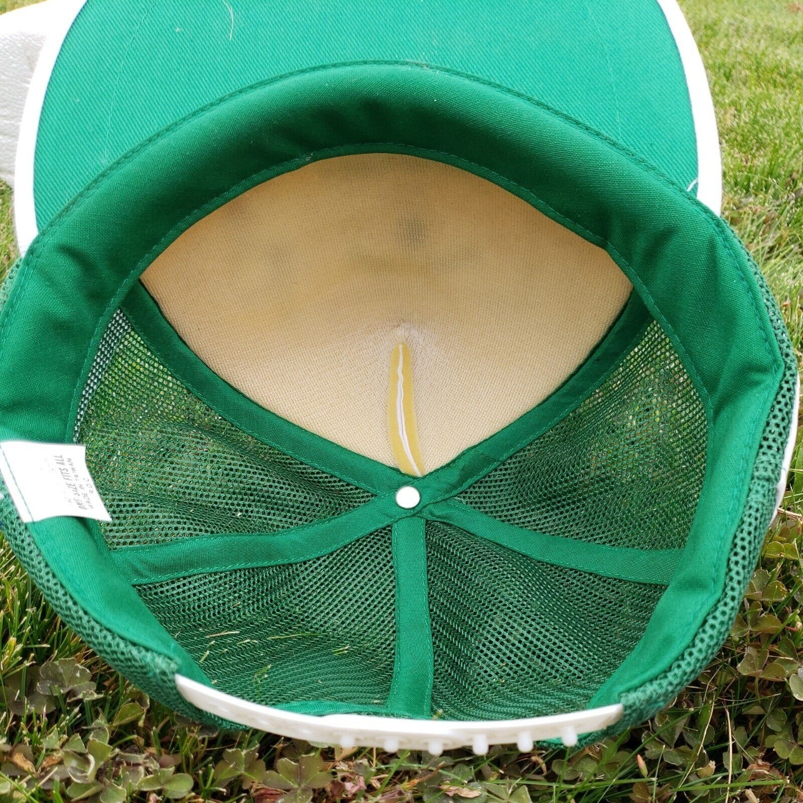 Vintage 3 Stripe 5 Panel Hat Green Giant Asparagus Snapback Foam Vin Size ONE SIZE - 8 Thumbnail