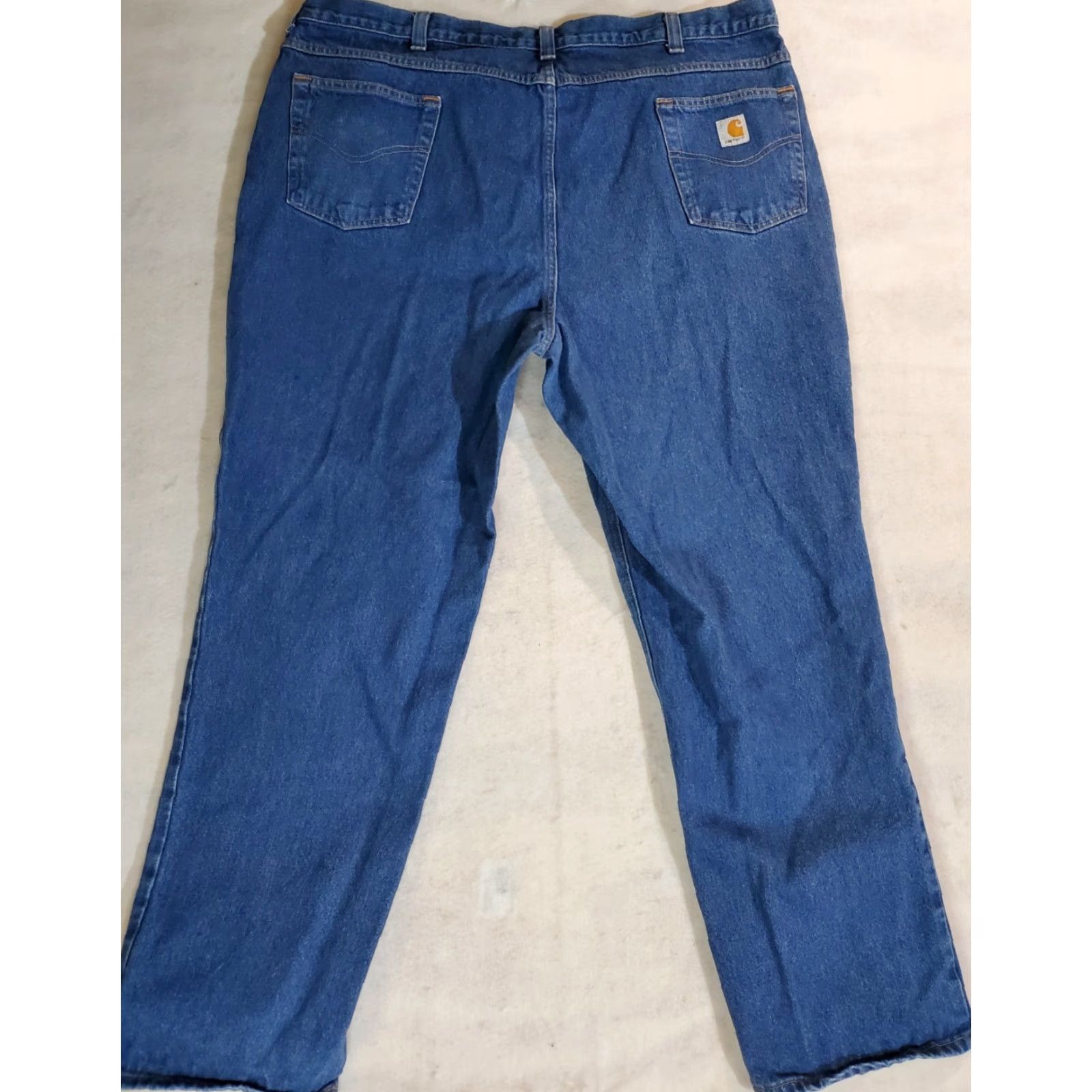 Carhartt Carhartt Jeans Mens Straight Leg Regular Fit Denim Jeans 44/32 Blue Logo USA Size US 44 / EU 60 - 4 Thumbnail