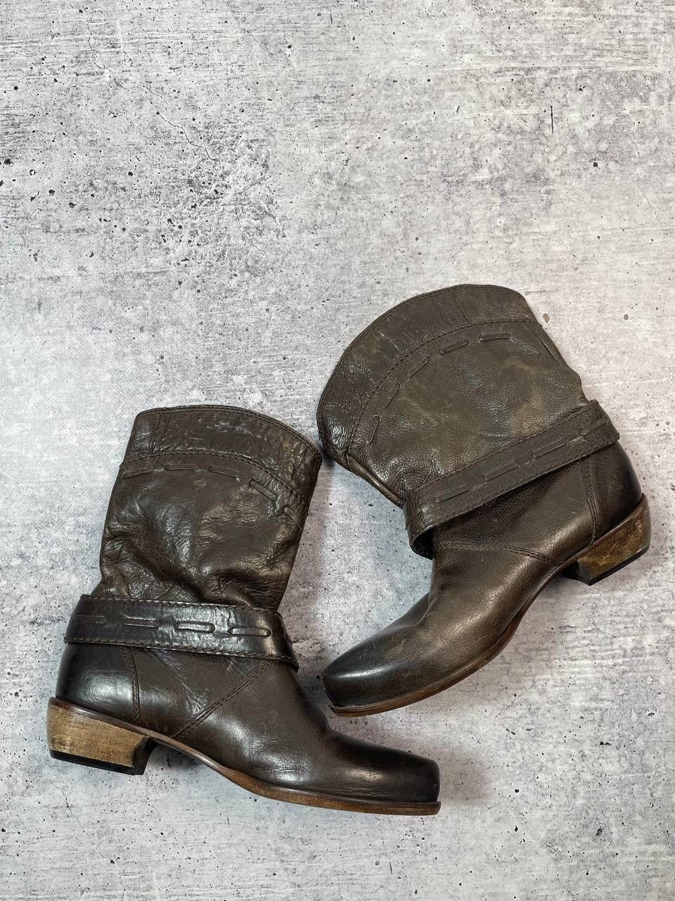 Diesel Vintage 00s Diesel Western Cowboy Belt Boots Y2K Size US 7 / IT 37 - 4 Thumbnail
