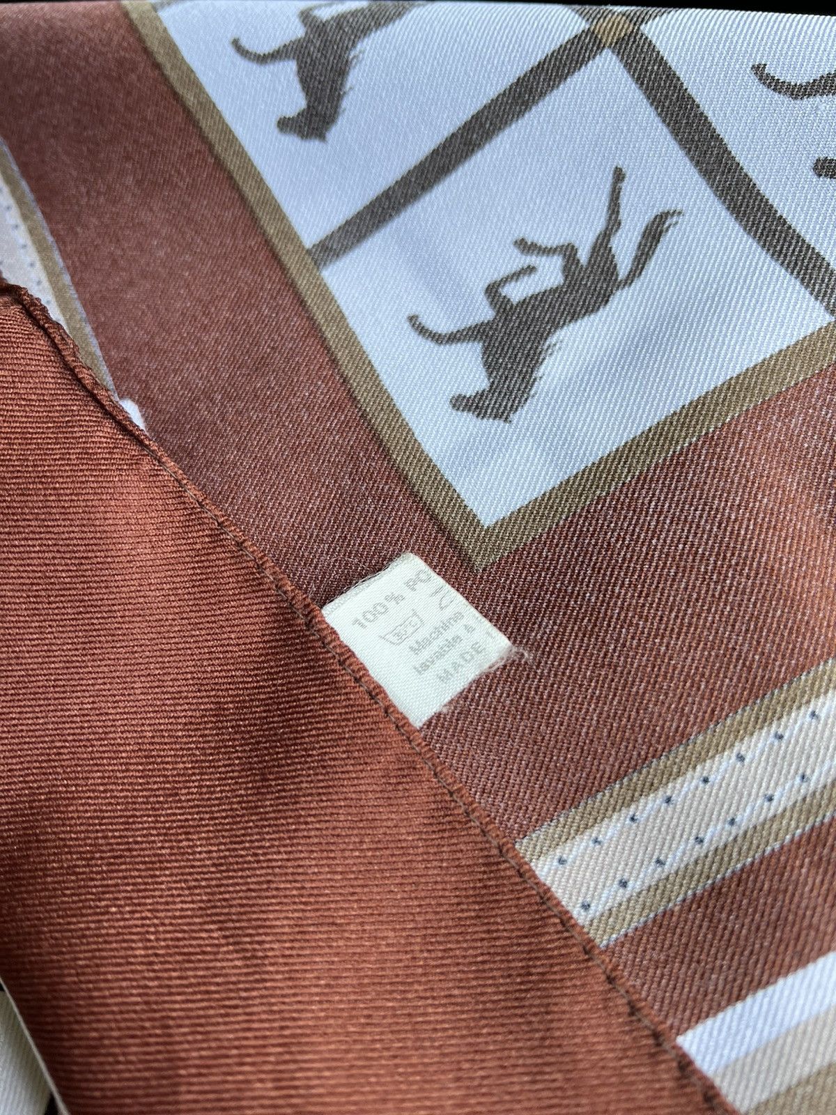 Vintage Vintage Italian Silk Scarf Horse Equestrian Print 76cm Size ONE SIZE - 17 Thumbnail