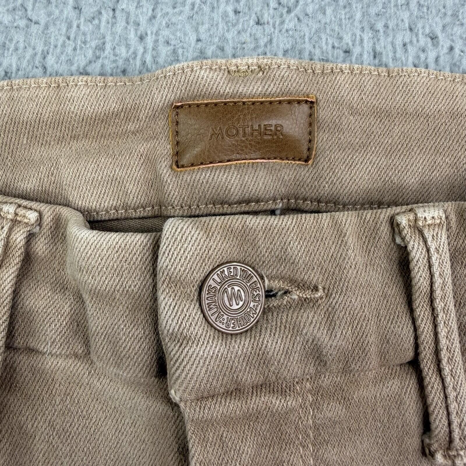 MOTHER MOTHER Ankle Tan Skinny Jeans Women's 28 (fits 27x26) Size 28" / US 6 / IT 42 - 12 Thumbnail