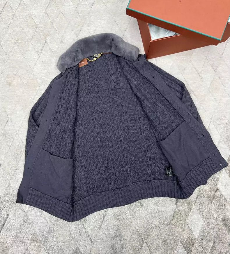 Loro Piana LORO PIANA Luo Ma Mao Knitted Pilot Jacket Size US L / EU 52-54 / 3 - 5 Thumbnail
