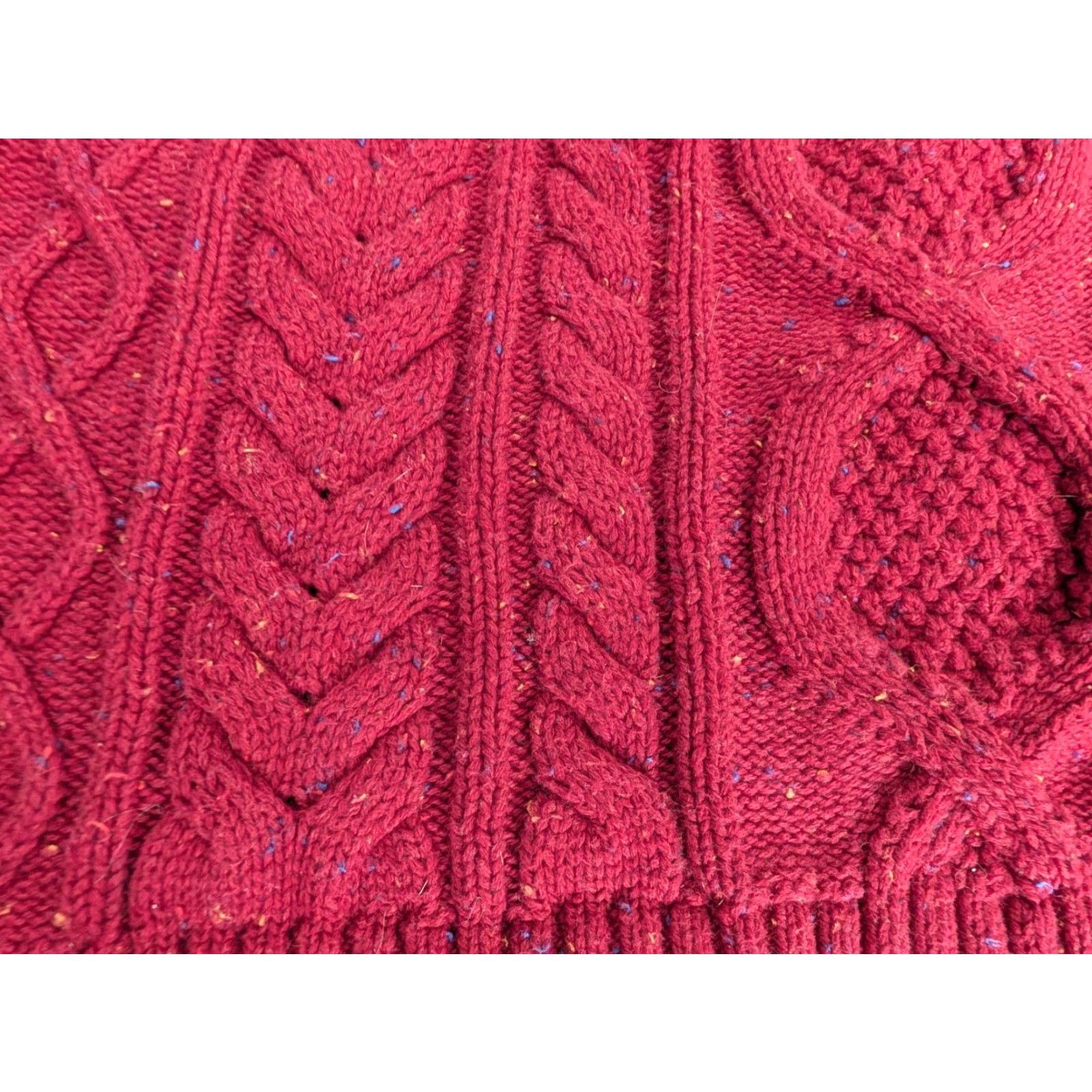 Vintage VINTAGE LL Bean Bean’s Heritage Soft Cotton Fisherman Sweater Crewneck Donegal Red XL Size US XL / EU 56 / 4 - 6 Thumbnail
