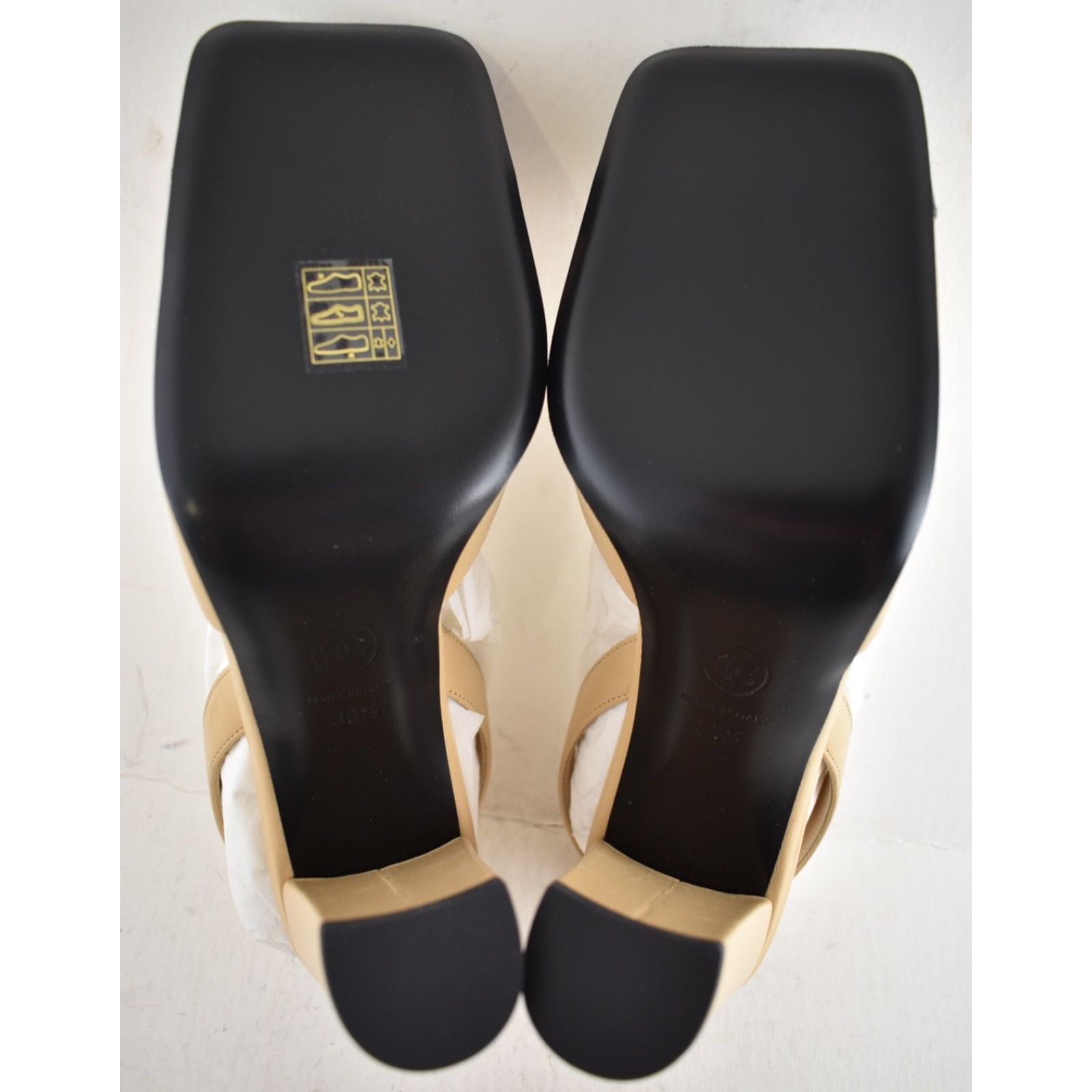 Chanel Chanel 26S Blazy Black Square Toe CC Slingback Pump 38.5 Size US 8.5 / IT 38.5 - 17 Thumbnail