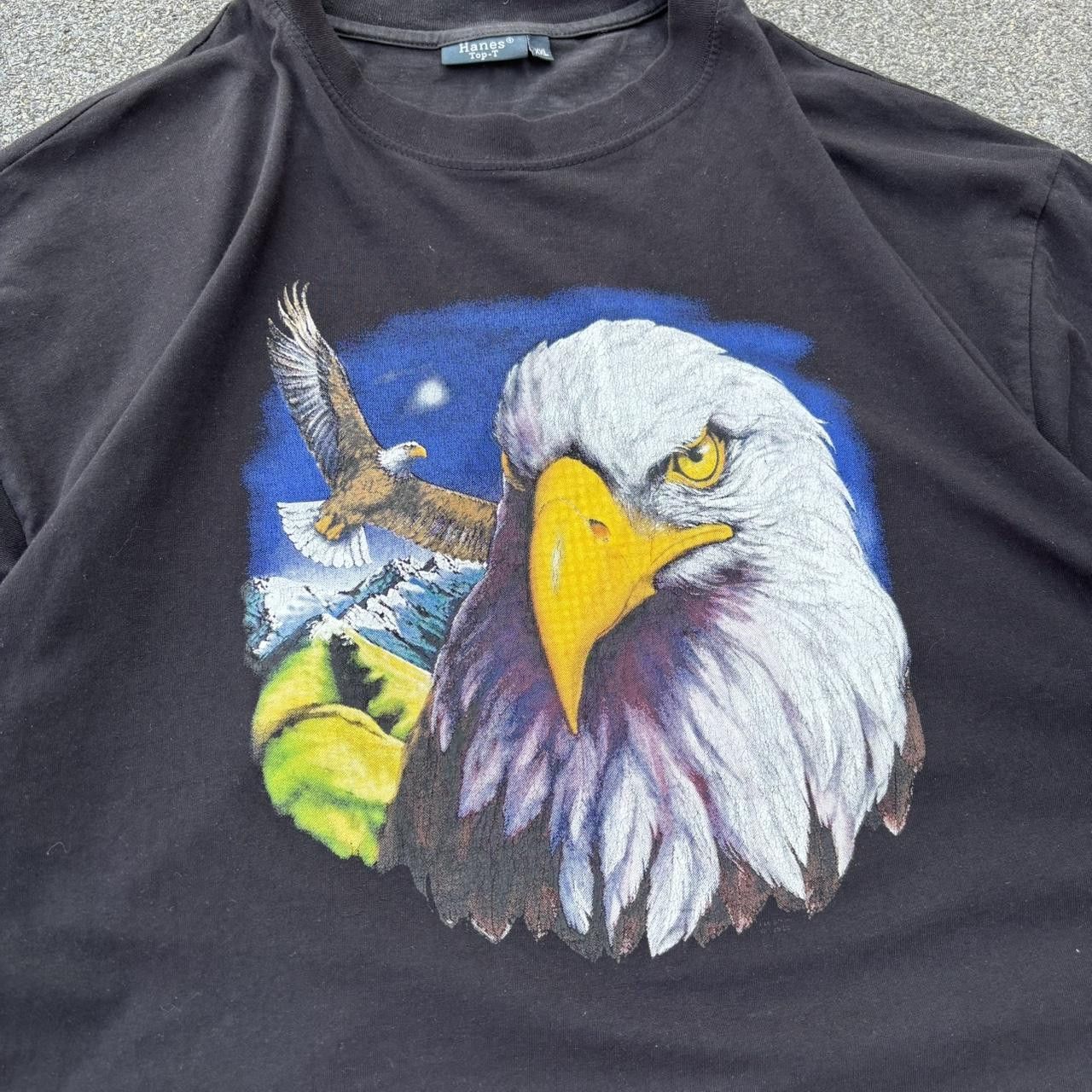 Hanes × Japanese Brand × Vintage Vintage y2k 90s Hanes oversize boxy eagle t-shirt Size US XXL / EU 58 / 5 - 3 Thumbnail