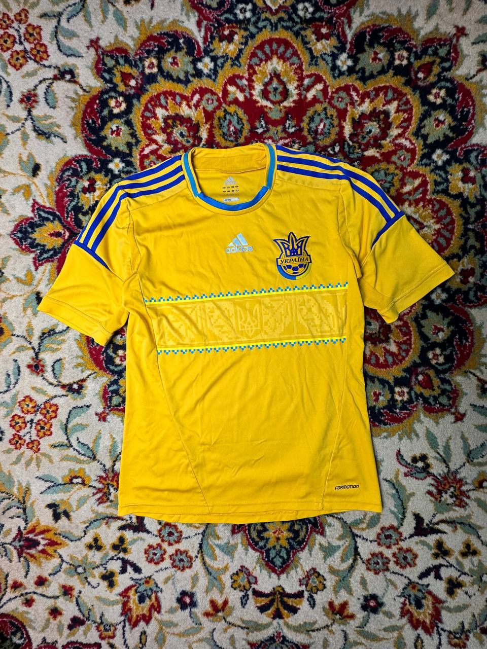 Adidas UKRAINE TEAM EURO 2012/2013 HOME FOOTBALL SHIRT JERSEY Size US L / EU 52-54 / 3 - 1 Thumbnail