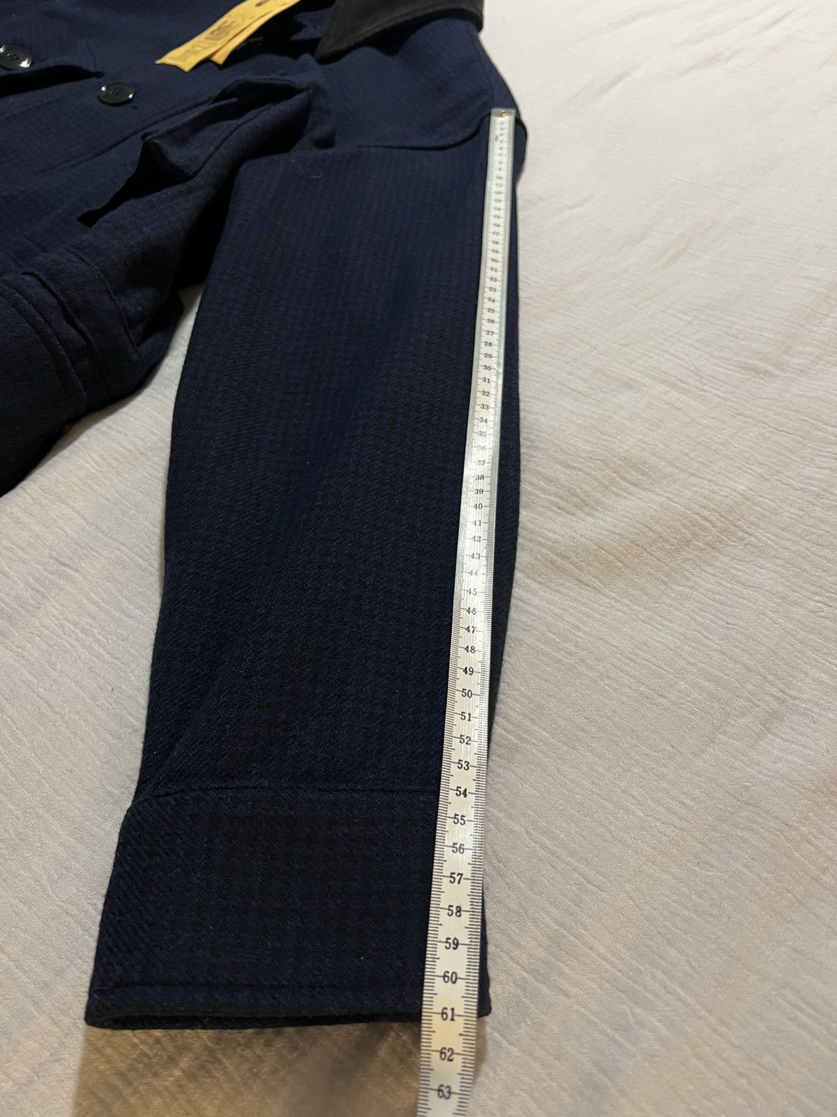 Monitaly Monitaly Half Coat Type B Houndstooth Navy Size 42 Size US L / EU 52-54 / 3 - 4 Thumbnail