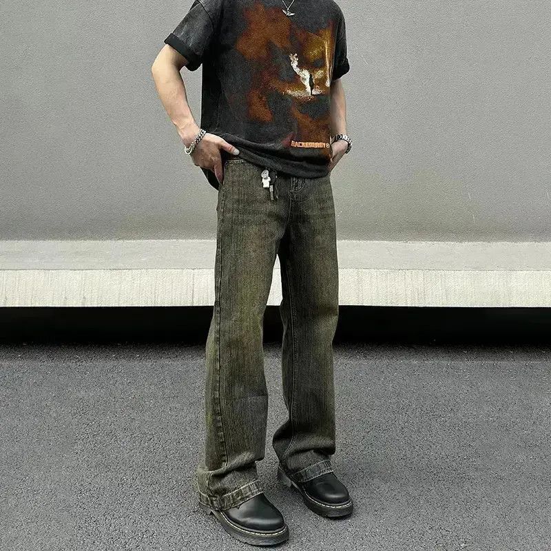 Japanese Brand Retro straight leg slightly flared washed jeans Size US 32 / EU 48 - 1 Thumbnail