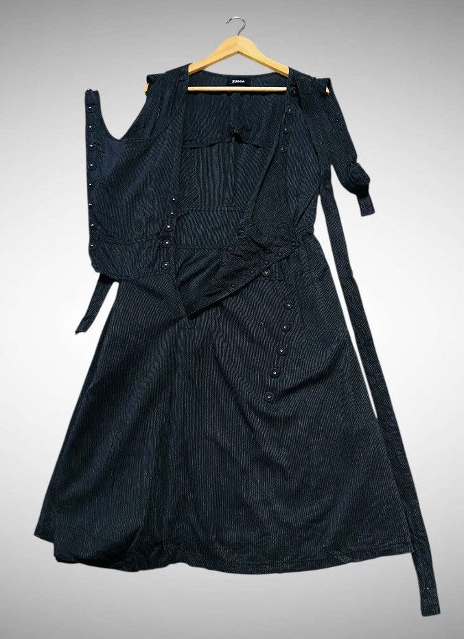 Zucca Zucca by Issey Miyake Drapep Asymmetric Column Dress Size M / US 6-8 / IT 42-44 - 3 Thumbnail