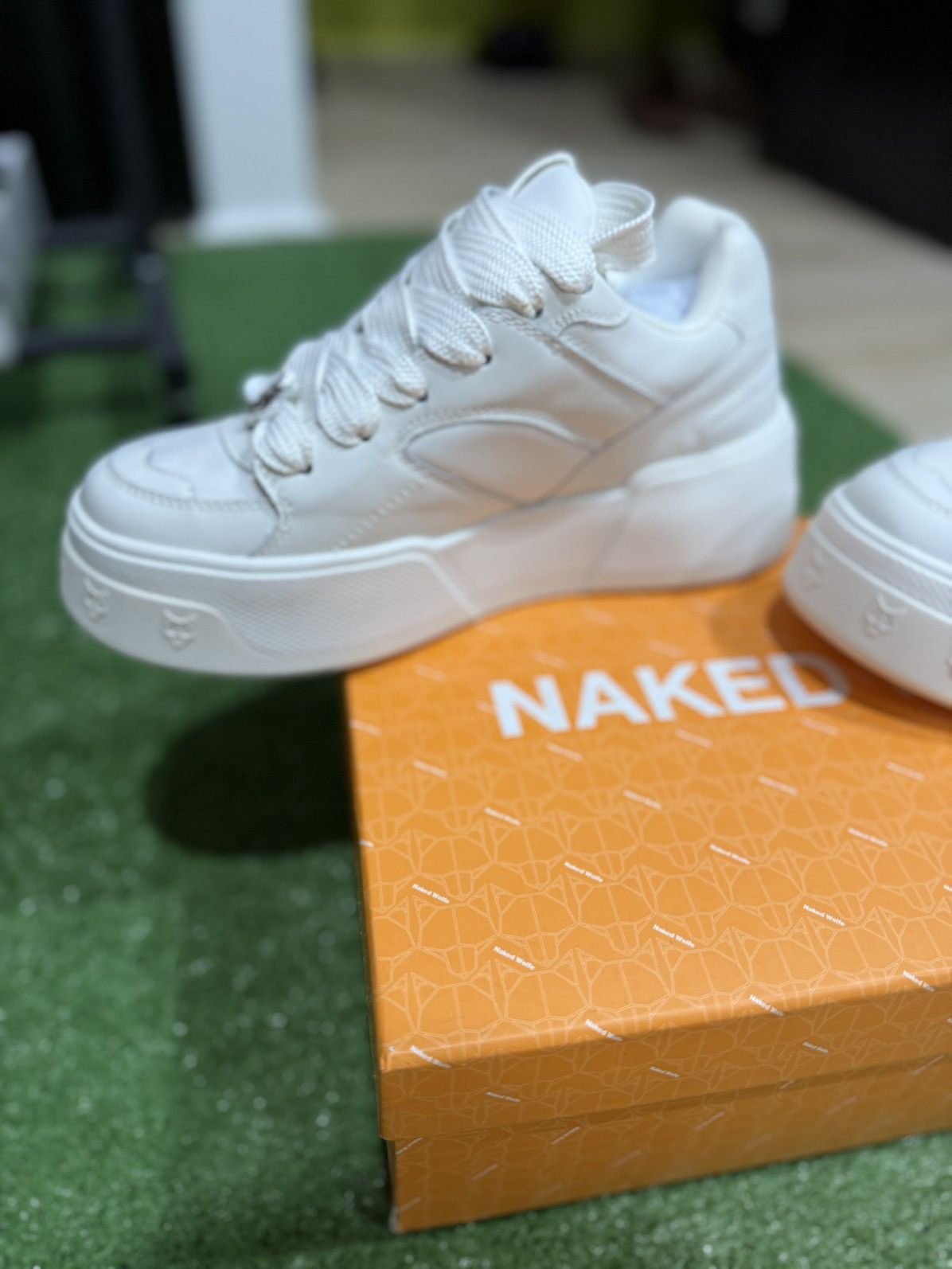 NAKED WOLFE Naked Wolfe 'Crash White' Cow Leather (Size 9/39 EU) Size US 9 / IT 39 - 4 Thumbnail