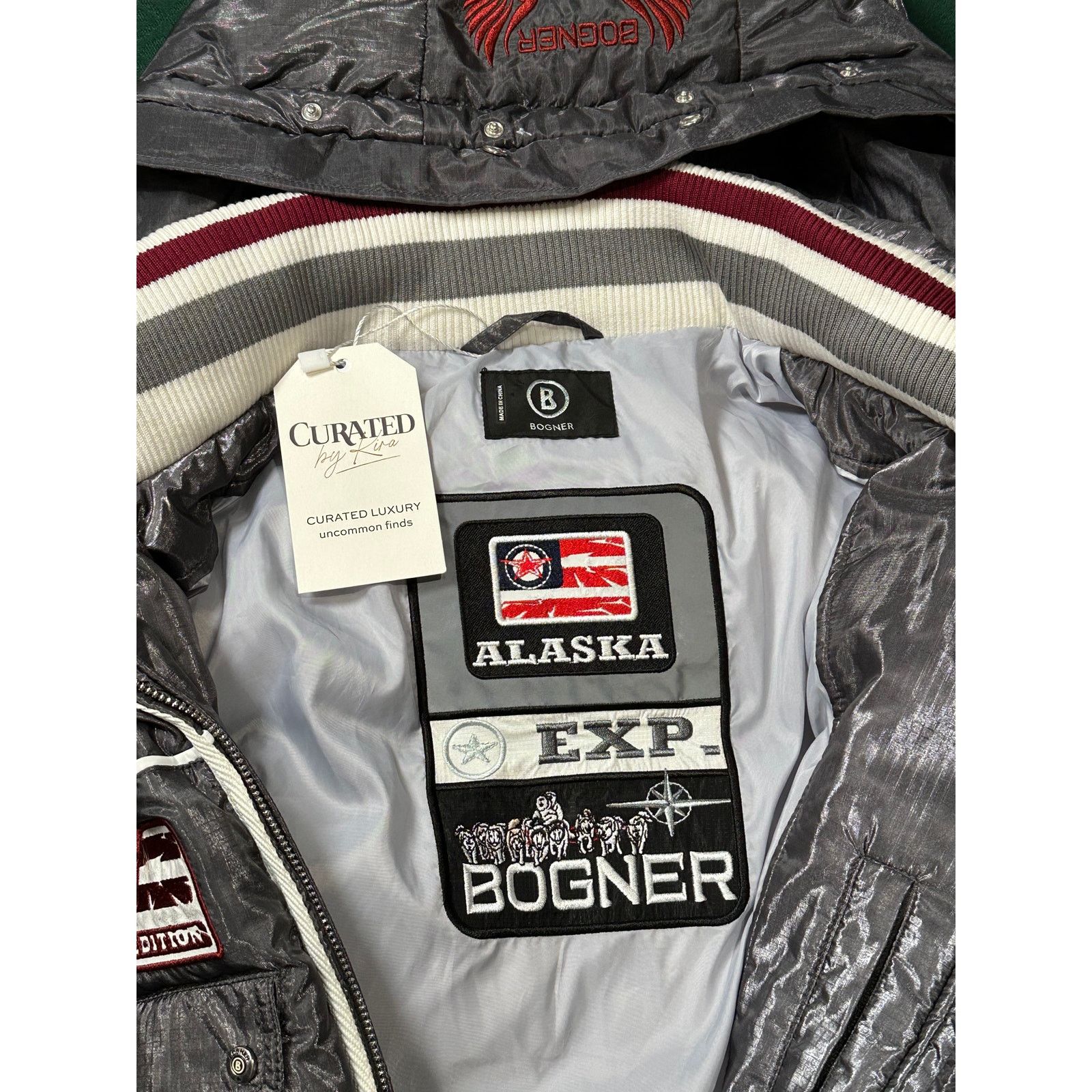 Bogner Bogner Metallic Silver Down Feather Ski Coat Size 46 EUC Size XXL / US 16-18 / IT 52-54 - 3 Thumbnail