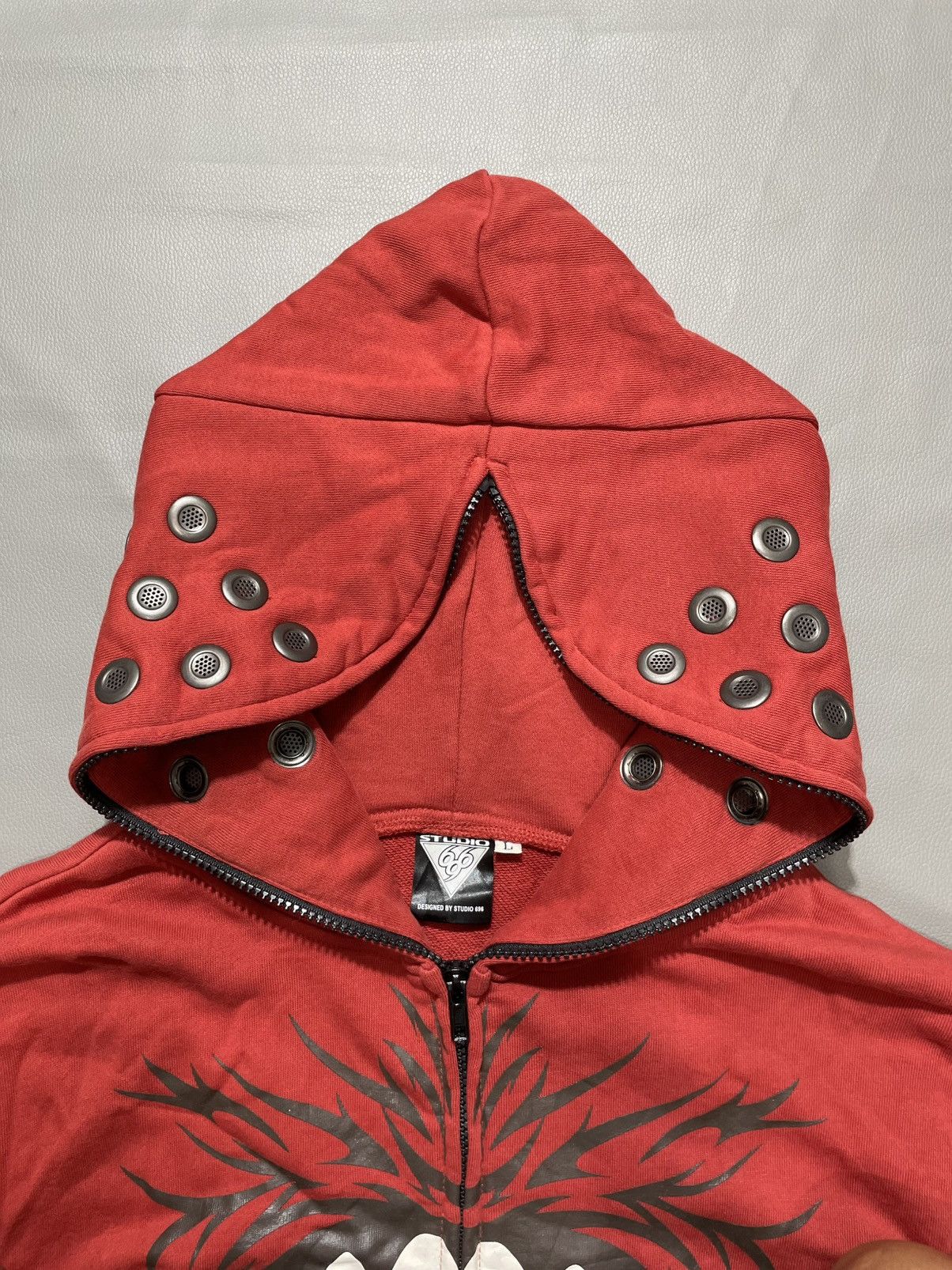 Japanese Brand Studio696 Mask Zip Hoodie Shark Gothic style Size US L / EU 52-54 / 3 - 5 Thumbnail