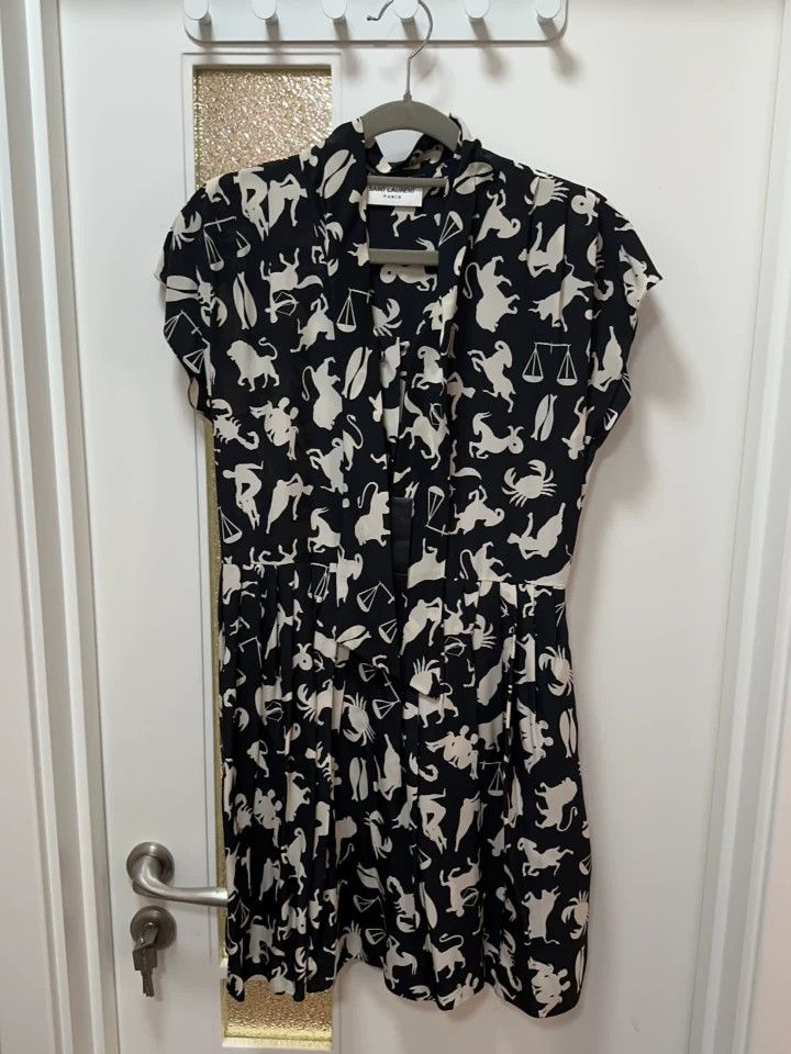 Saint Laurent Paris Twelve Constellation Pattern Dress