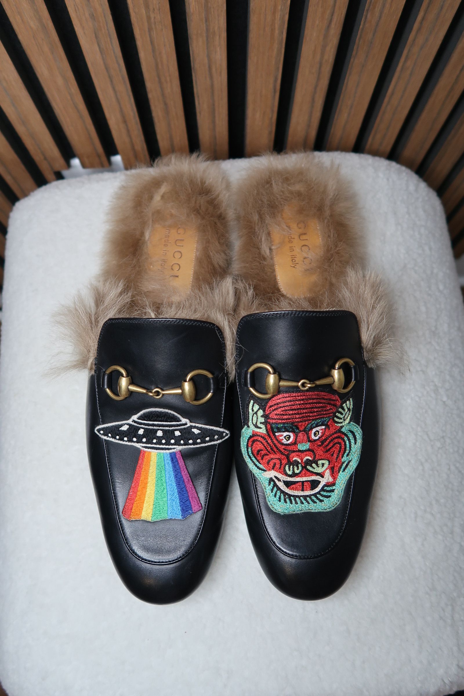 Gucci UFO Embroidered Gucci Loafers Size US 9 / EU 42 - 2 Thumbnail
