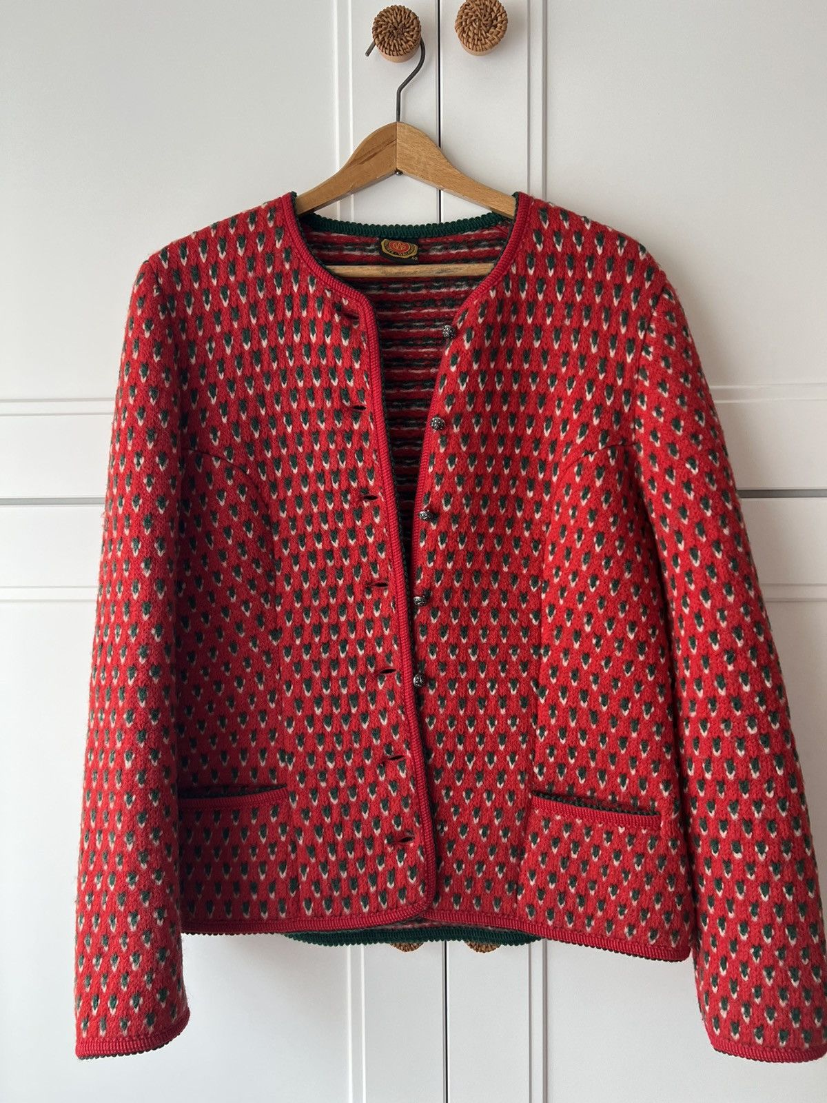 Other 100% wool vintage Strawberry jacket Tiroler Austria Size L / US 10 / IT 46 - 9 Thumbnail