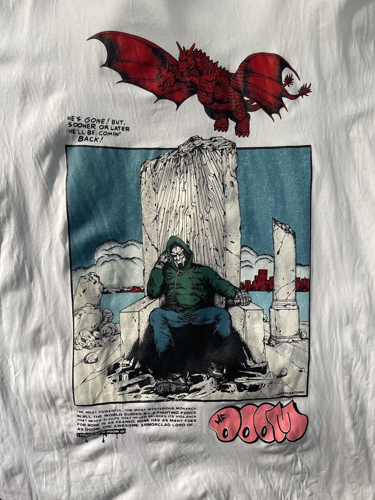 Anime × Band Tees × Japanese Brand MF DOOM X KING GEEDORAH X AKIRA Size US XL / EU 56 / 4 - 3 Thumbnail