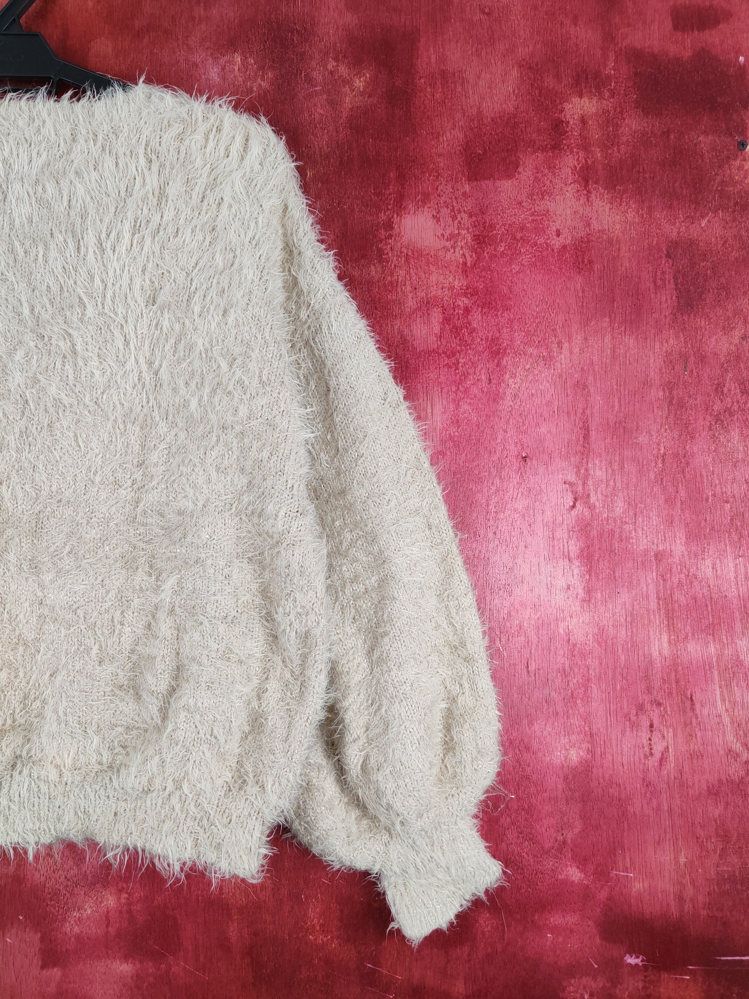 GU × Vintage GU Light Brown Fur Mohair Knitwear Rare item Size S / US 4 / IT 40 - 9 Thumbnail