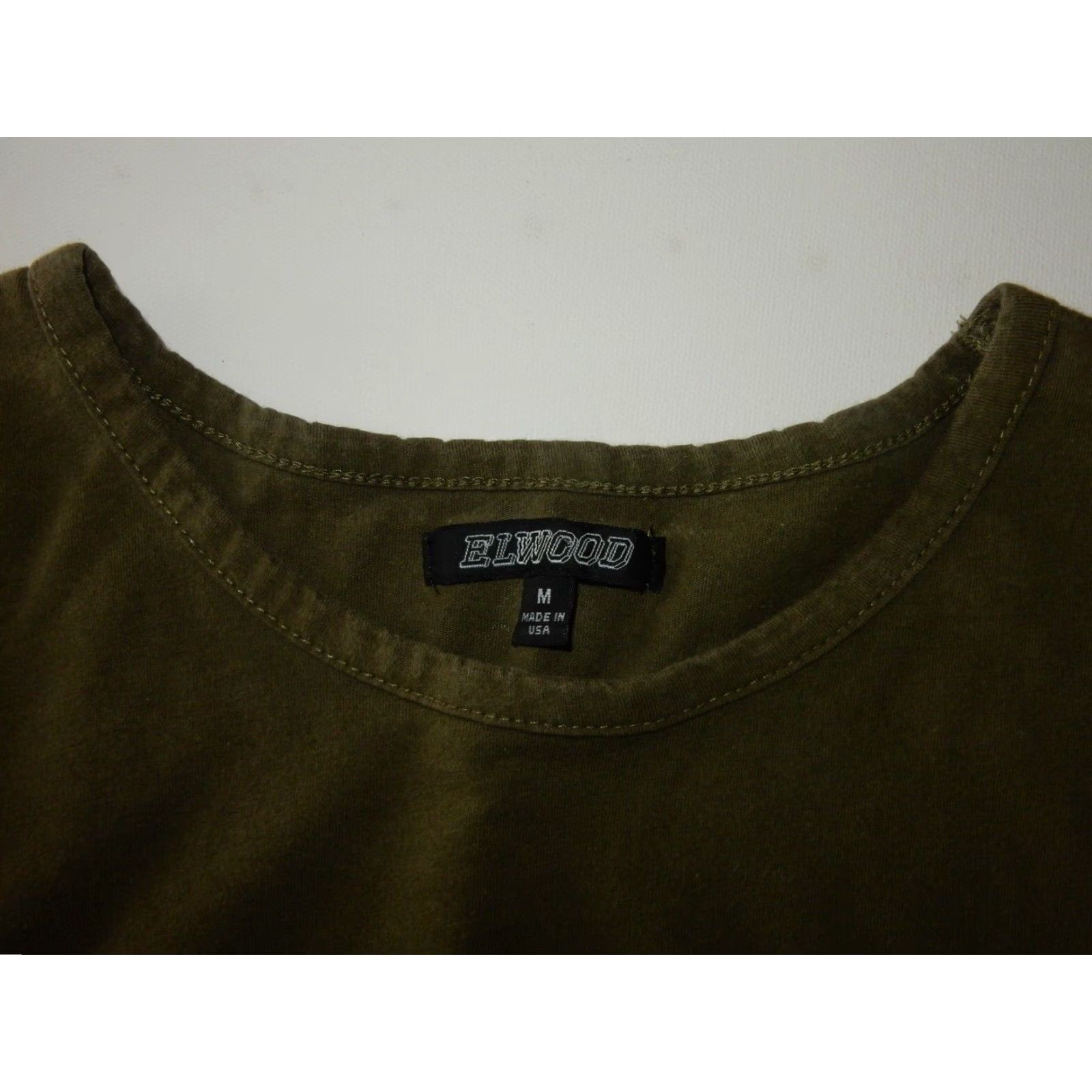 Elwood ELWOOD Men's Green Short Sleeve T-Shirt Medium Curved Hem Cotton Size US M / EU 48-50 / 2 - 3 Thumbnail