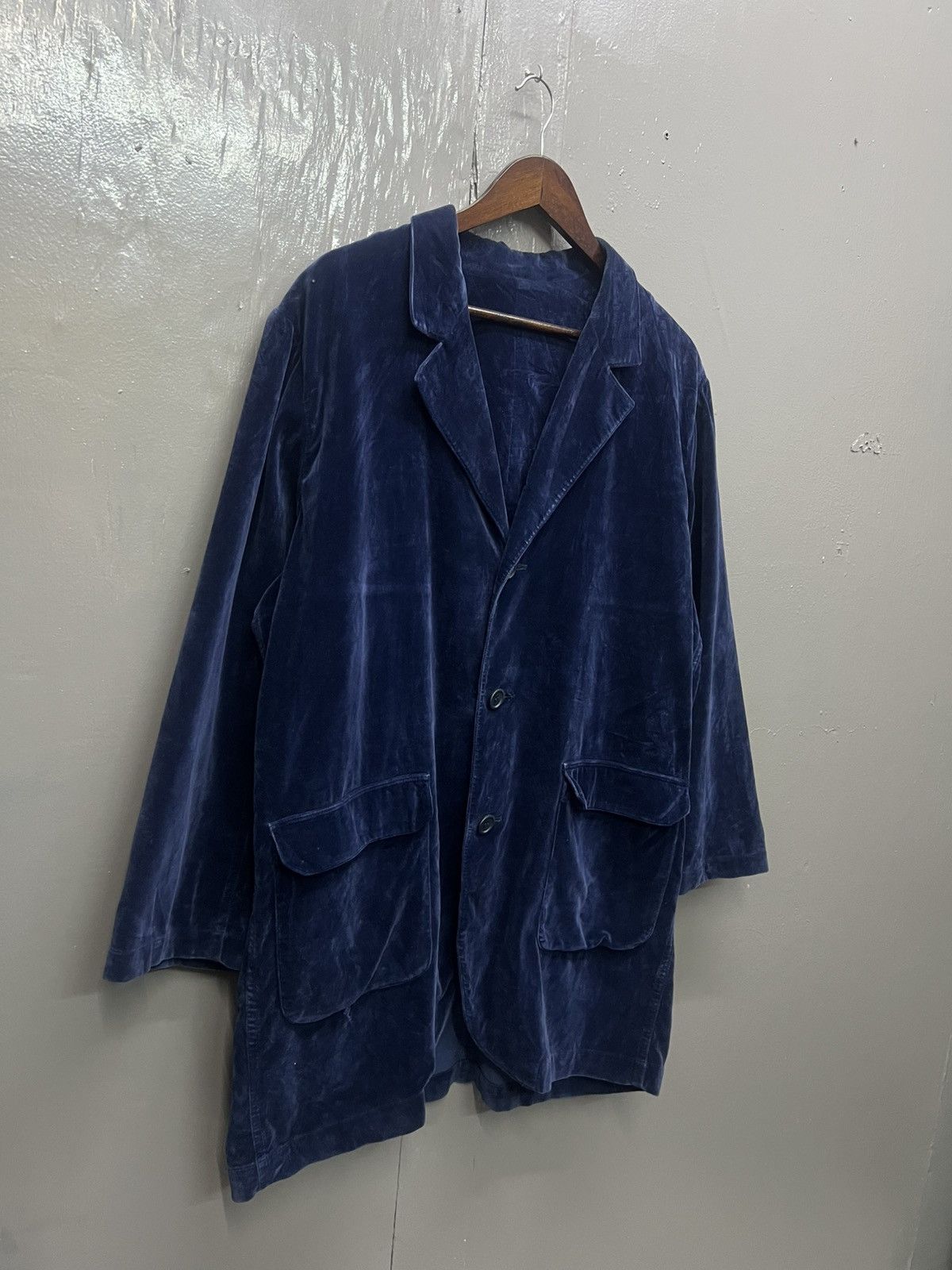 Yohji Yamamoto Y's by Yohji Yamamoto Velvet Coat Jacket Size US L / EU 52-54 / 3 - 3 Thumbnail