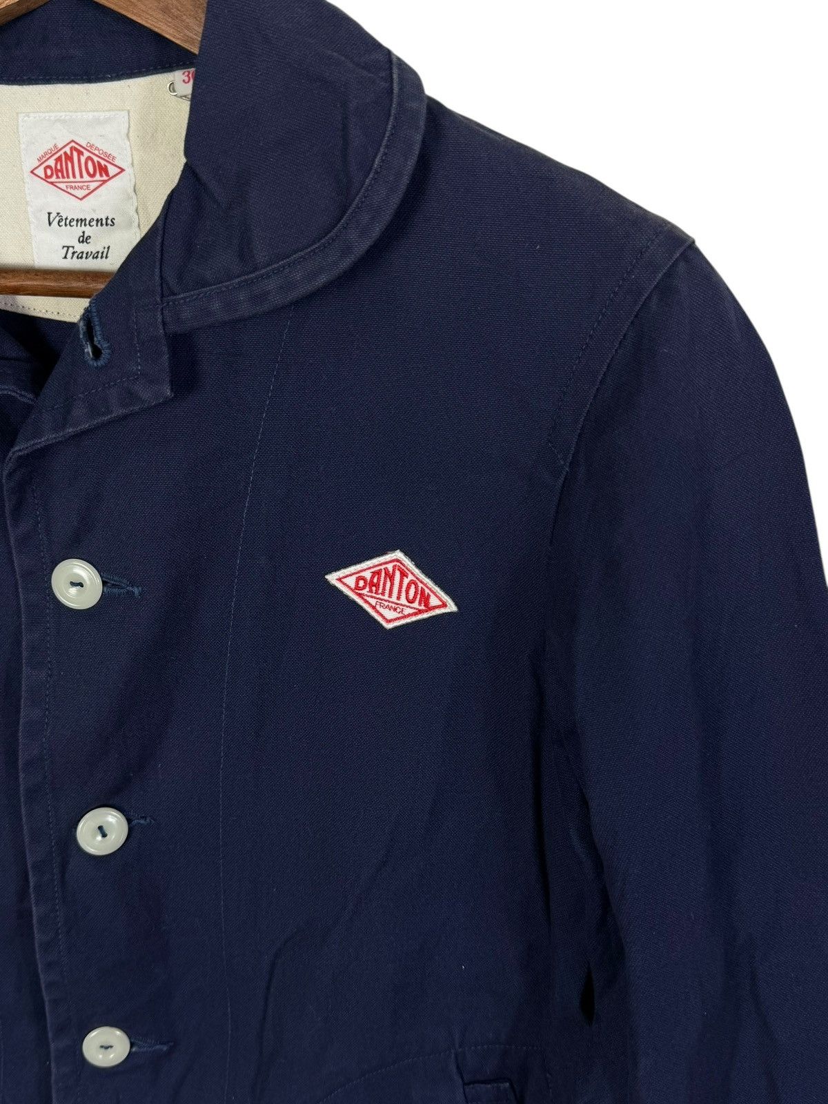Danton Vintage Danton shawl collar work jacket in navy. Size US M / EU 48-50 / 2 - 3 Thumbnail