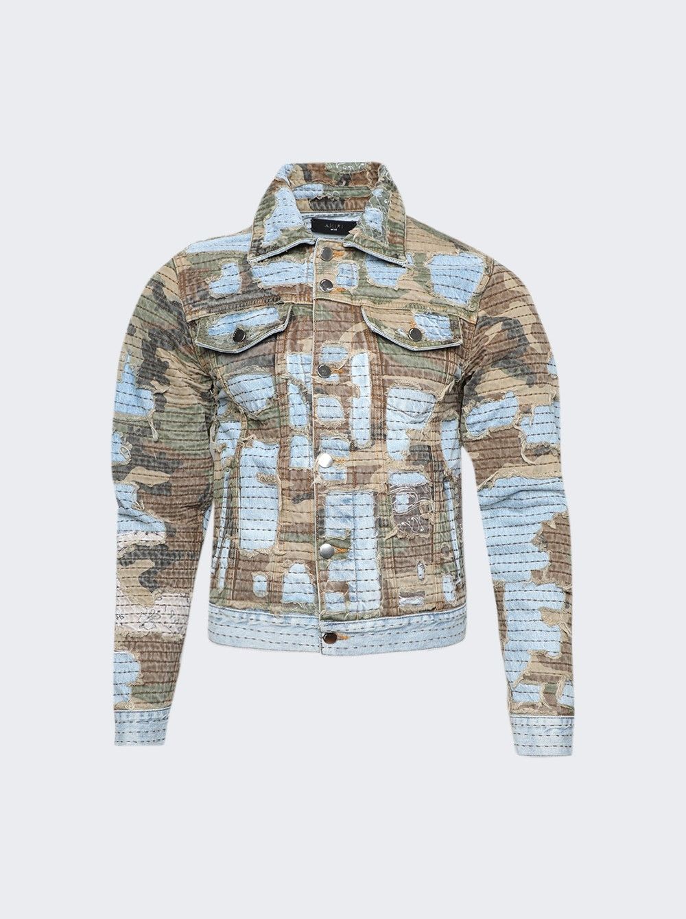 Amiri o1mle0326 Boro Repair Trucker Jacket in Multicolor Size US L / EU 52-54 / 3 - 1 Preview