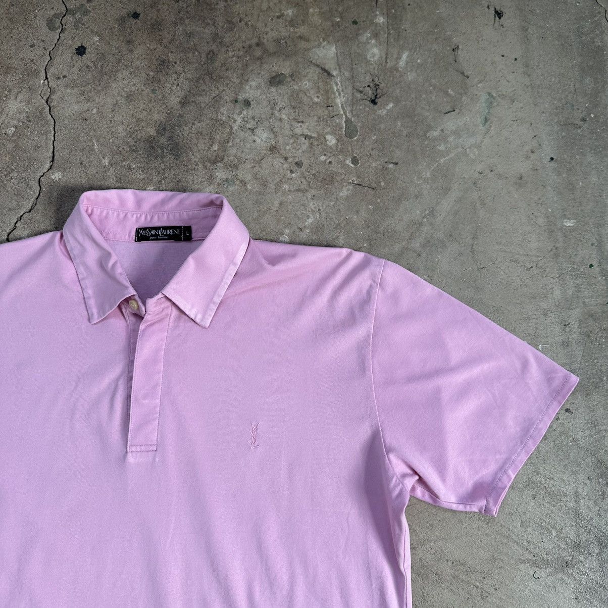 Yves Saint Laurent Vintage YSL pour homme Polo Shirt Size US L / EU 52-54 / 3 - 3 Thumbnail
