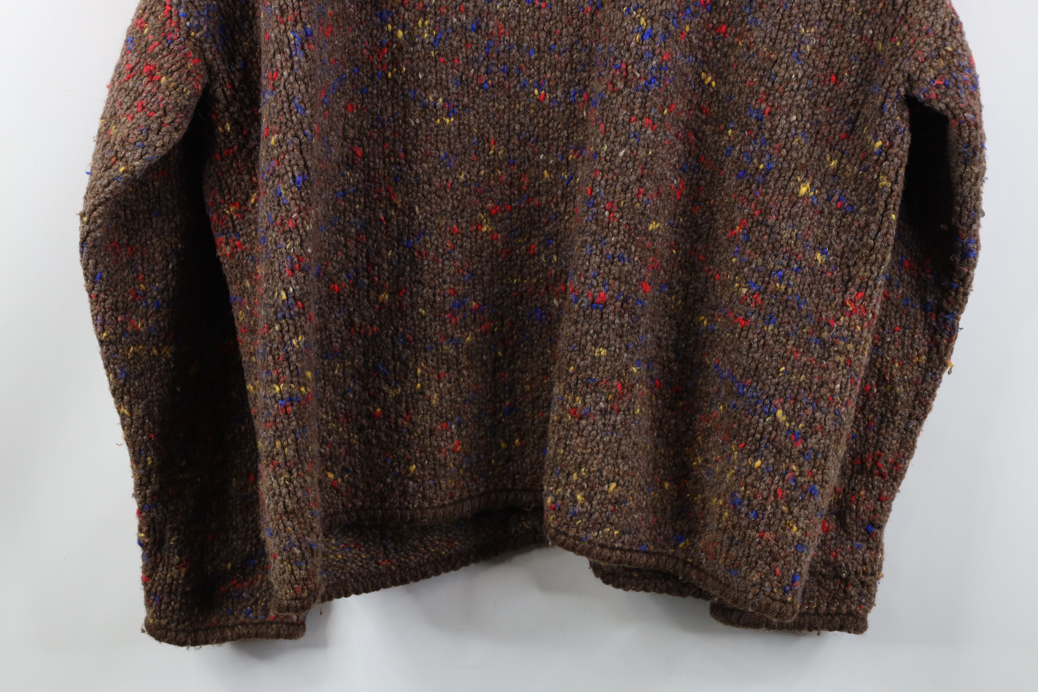 Vintage Vintage 90s Streetwear Fleck Hand Made Wool Sweater Jacket Size US L / EU 52-54 / 3 - 11 Thumbnail
