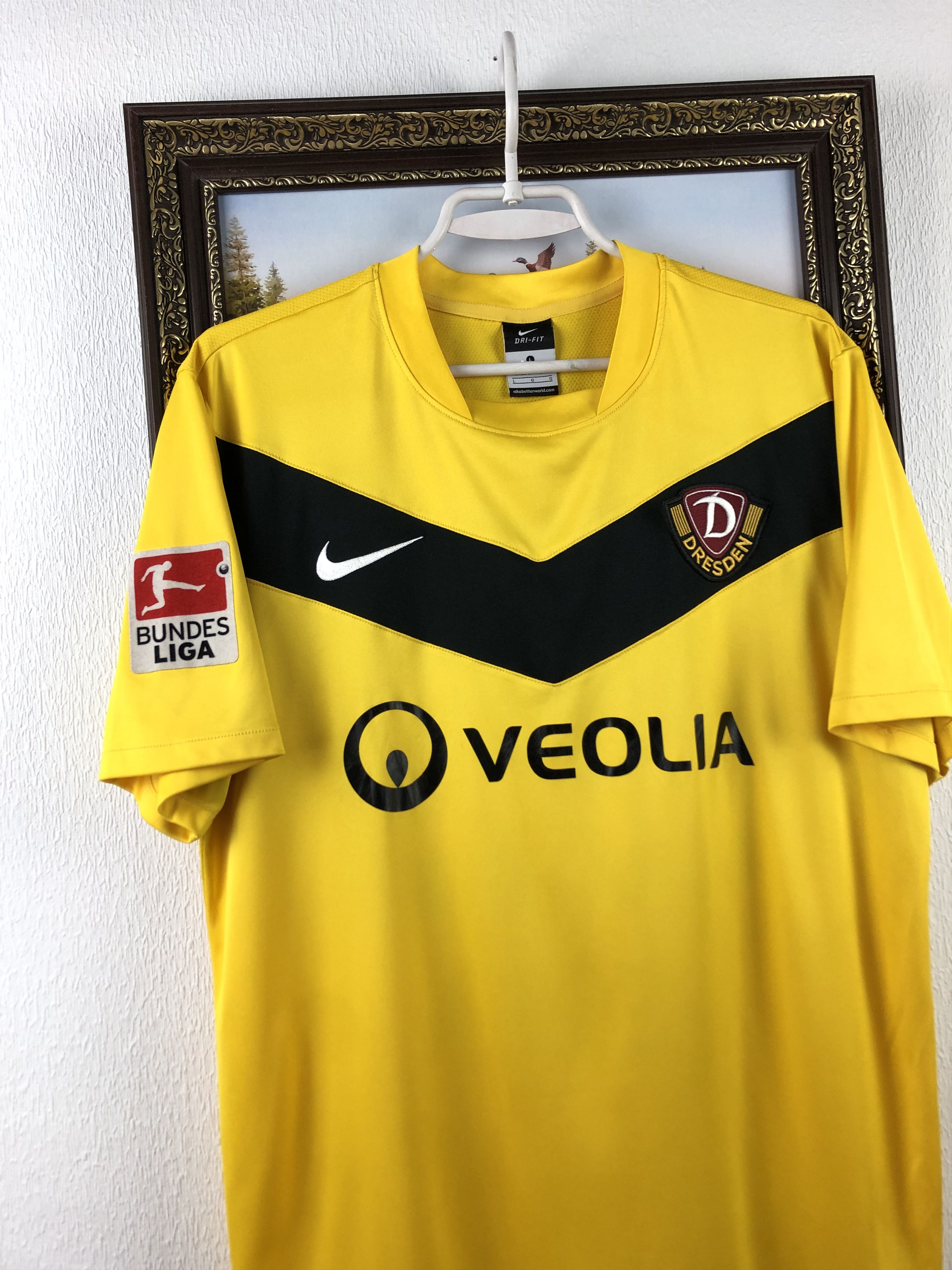 Nike Dynamo Dresden shirt 2011 Soccer Koch Jersey Player Issue Size US L / EU 52-54 / 3 - 6 Thumbnail