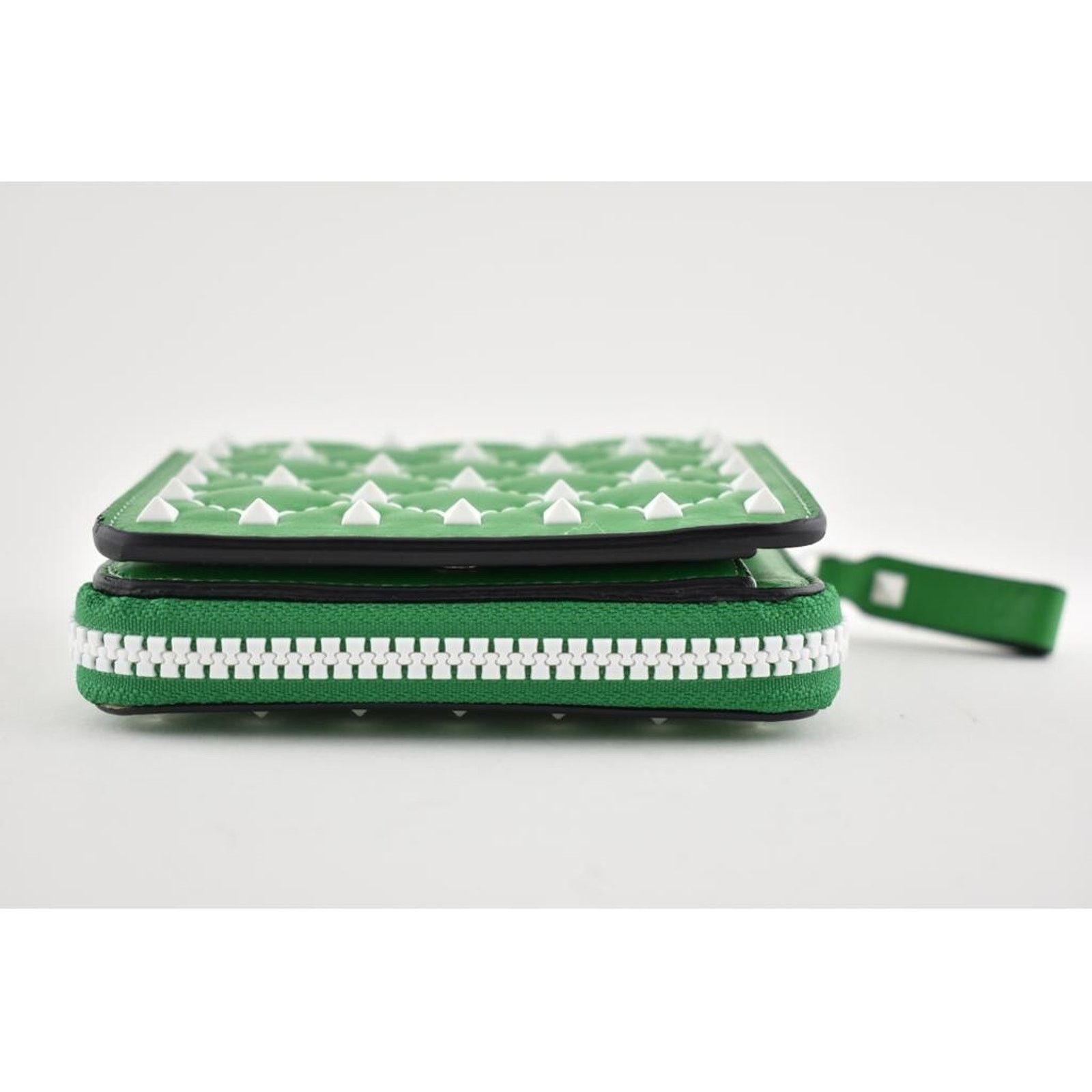 Valentino Valentino Spike Leather Small Zip French Compact Wallet Size ONE SIZE - 5 Thumbnail