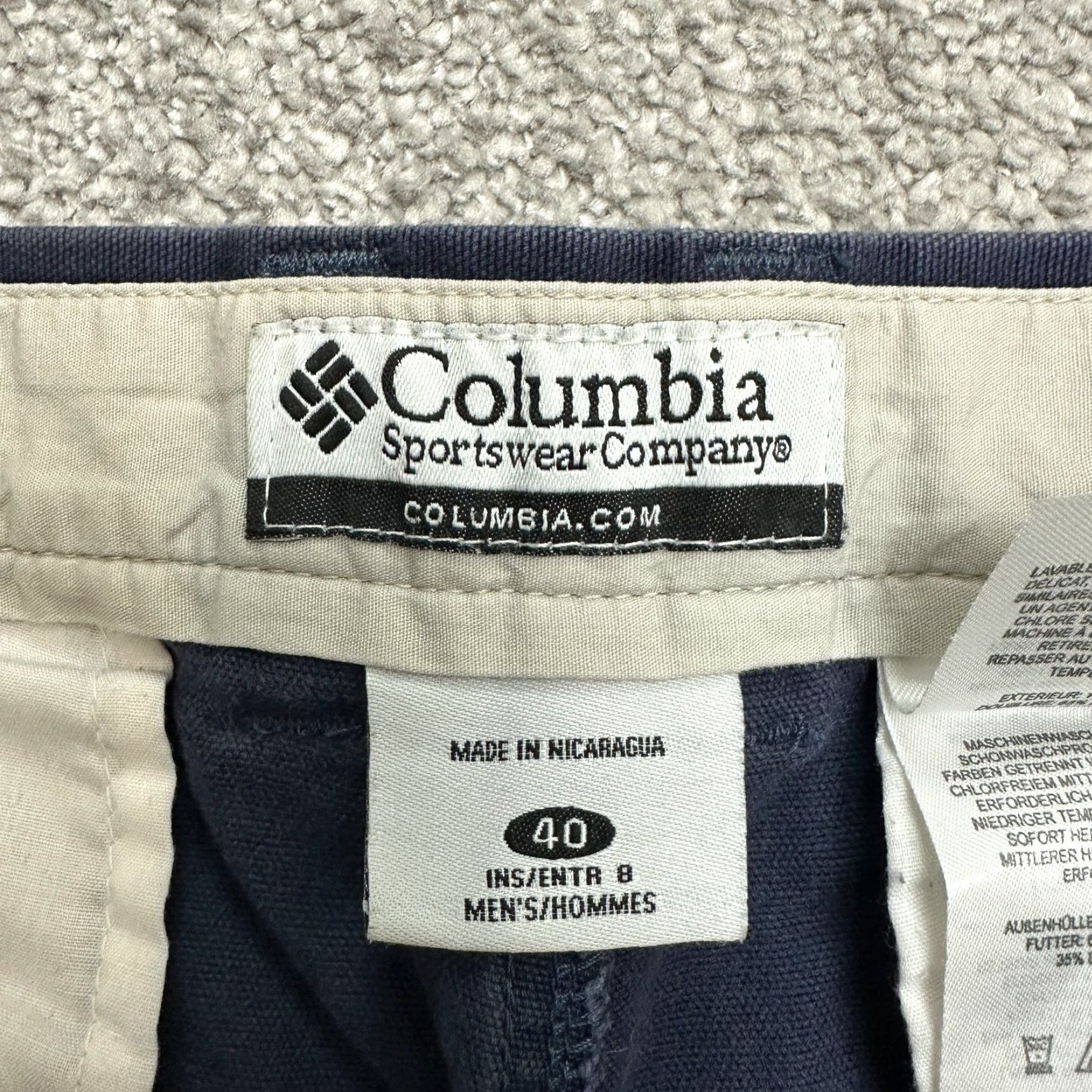Vintage Columbia Chino Shorts Men 40 Navy Blue Snap Button Flat Front 7.5in Inseam Outdoor Casual Size US 40 / EU 56 - 7 Thumbnail