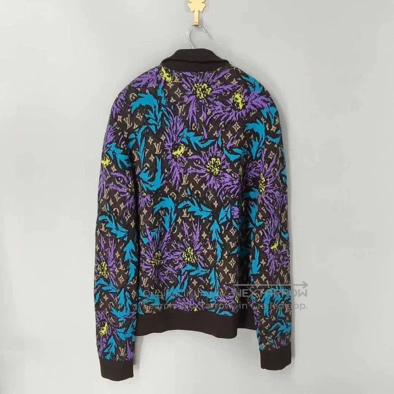 Louis Vuitton LOUIS VUITTON Purple Floral Jacket. Size US M / EU 48-50 / 2 - 2 Thumbnail