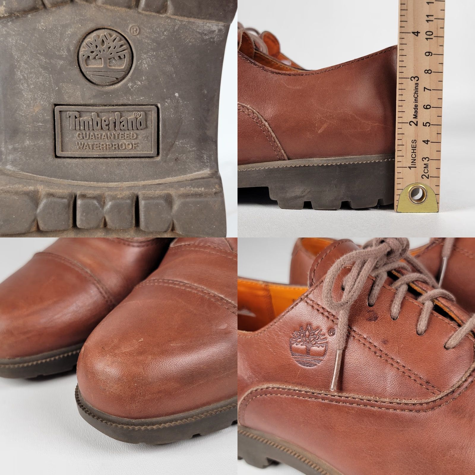 Timberland Timberland Mens Dress Oxford Cap Toe Leather Shoes Brown D Rubber Outsole 9 M Cap Toe 96081 Size ONE SIZE - 8 Thumbnail