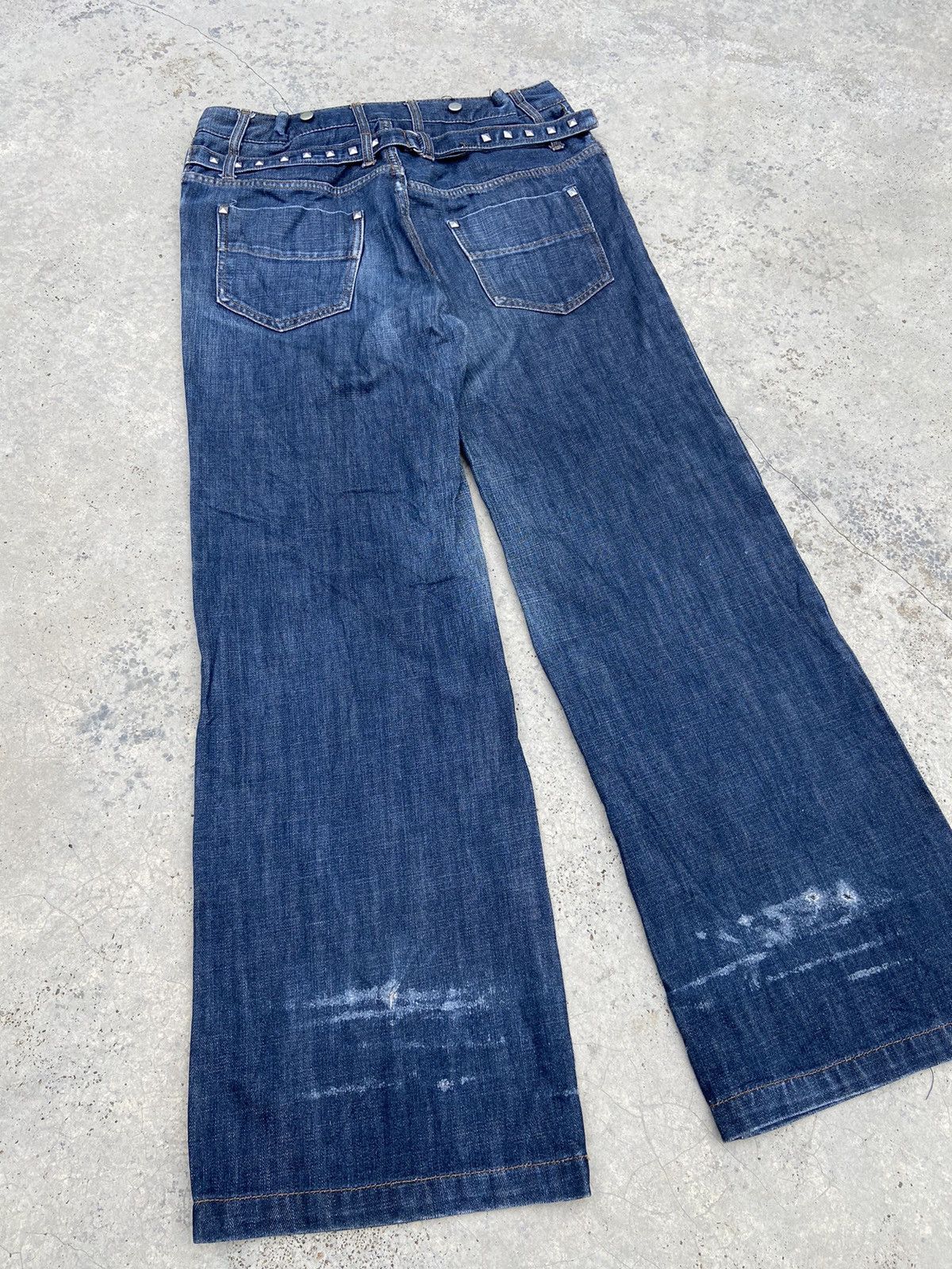 14th Addiction World wide love jeans baggy flared jeans studded Size US 31 - 12 Thumbnail