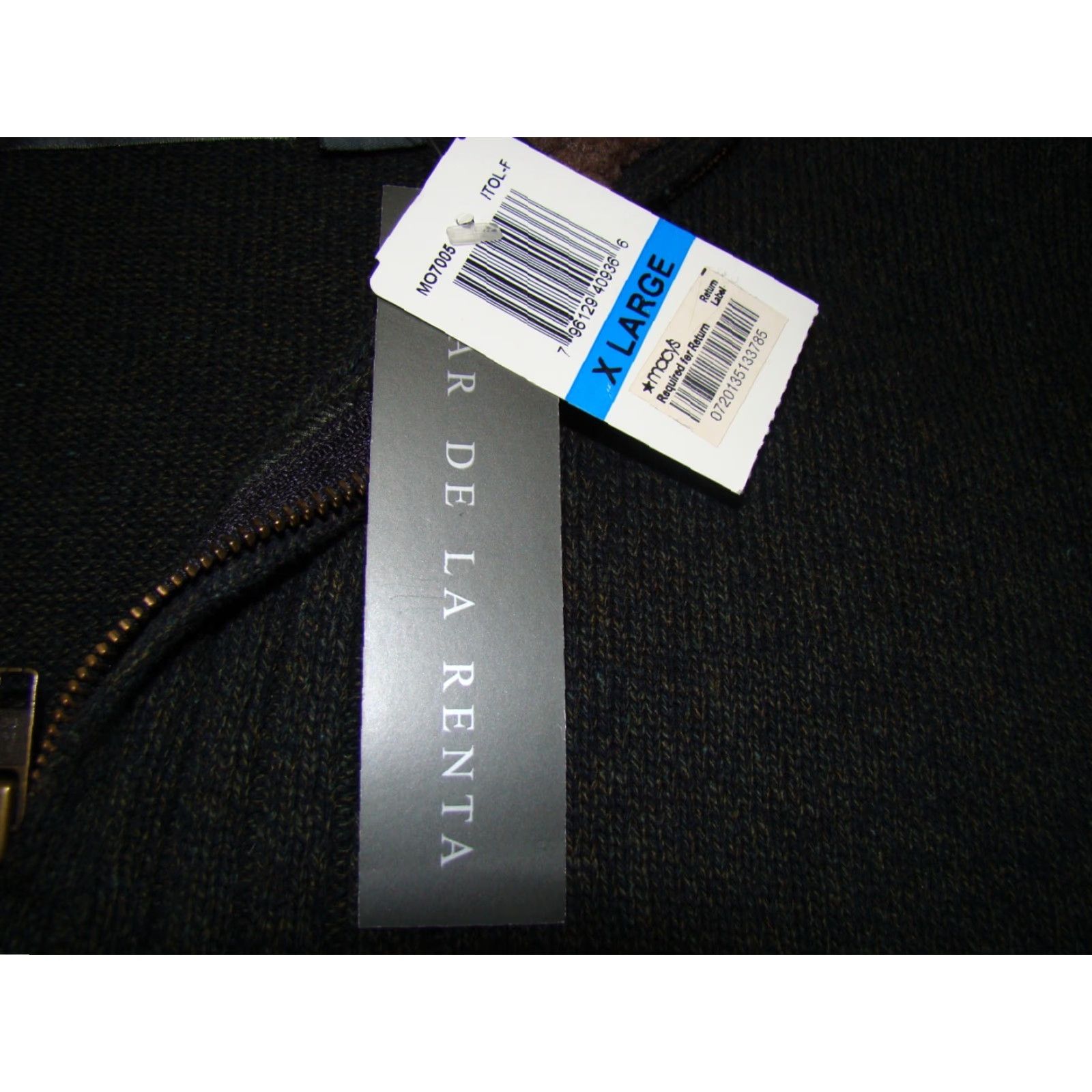 Oscar De La Renta Oscar de la Renta Sweater 1/4 Zip Sherpa Collar Men XL Blue Green NWT Pullover Cardigan Size US XL / EU 56 / 4 - 5 Thumbnail