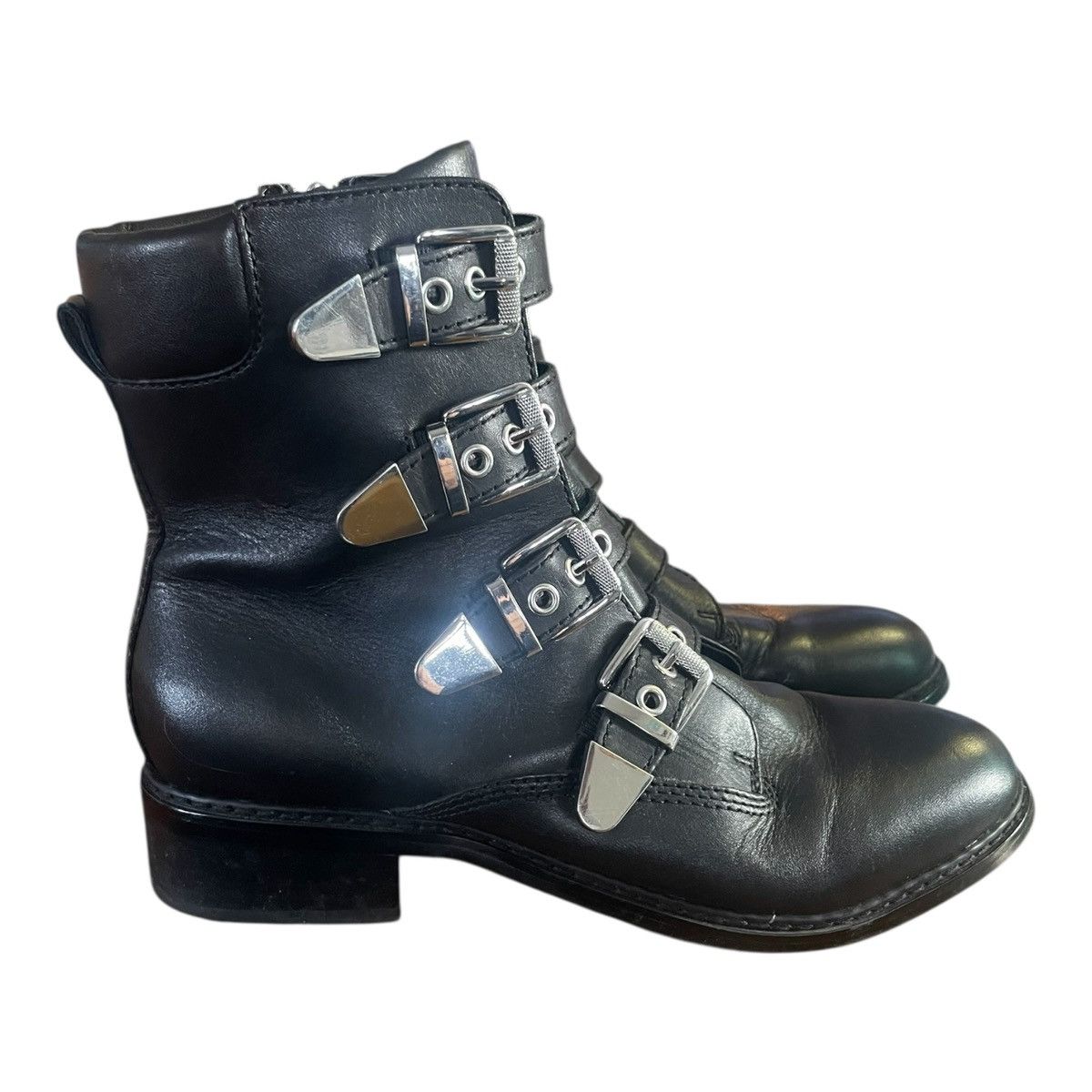 Marc Fisher Marc Fisher Diante Black Leather Buckle women’s Ankle Boots Size US 9 / IT 39 - 1 Thumbnail