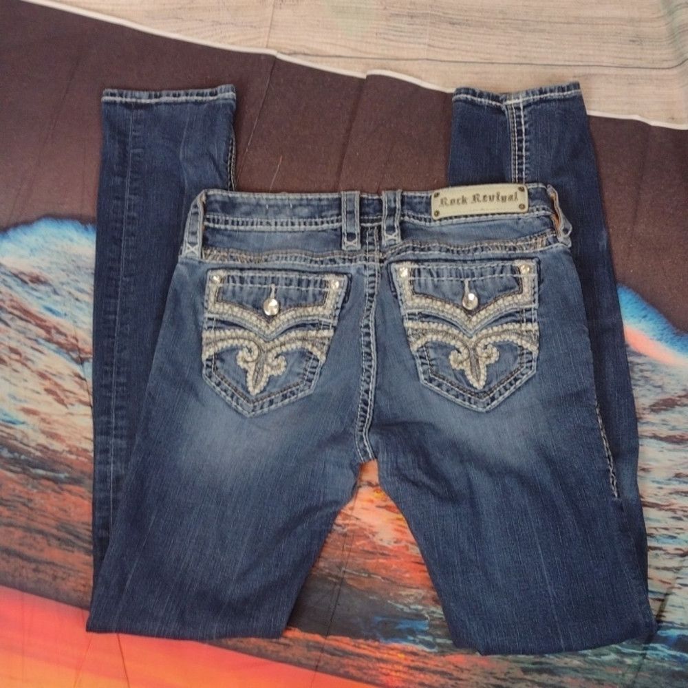 Rock Revival Rock revival sukara mid rise straight jeans 29 Size 29" - 7 Thumbnail