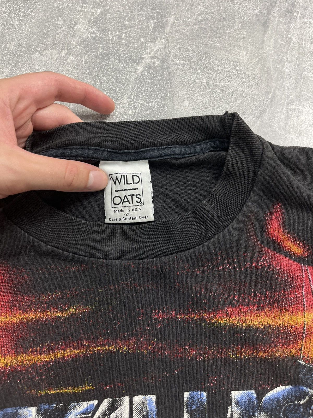 Band Tees × Metallica × Vintage 1991 Metallica Vintage AOP T-shirt XL Wild Oats Size US XL / EU 56 / 4 - 9 Thumbnail